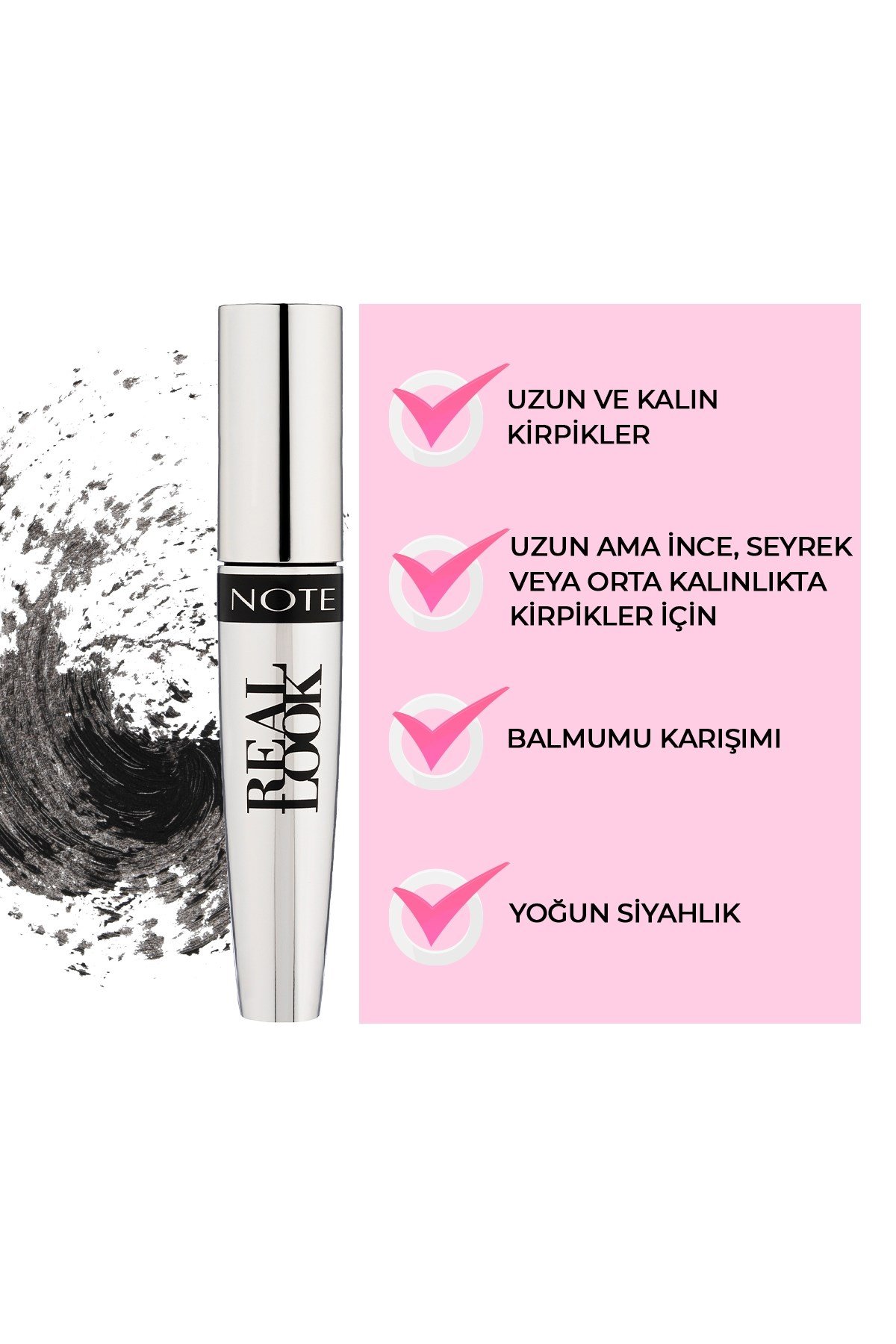 Note Real Look Maskara Uzunluk ve Belirginlik Etkili-007.1458