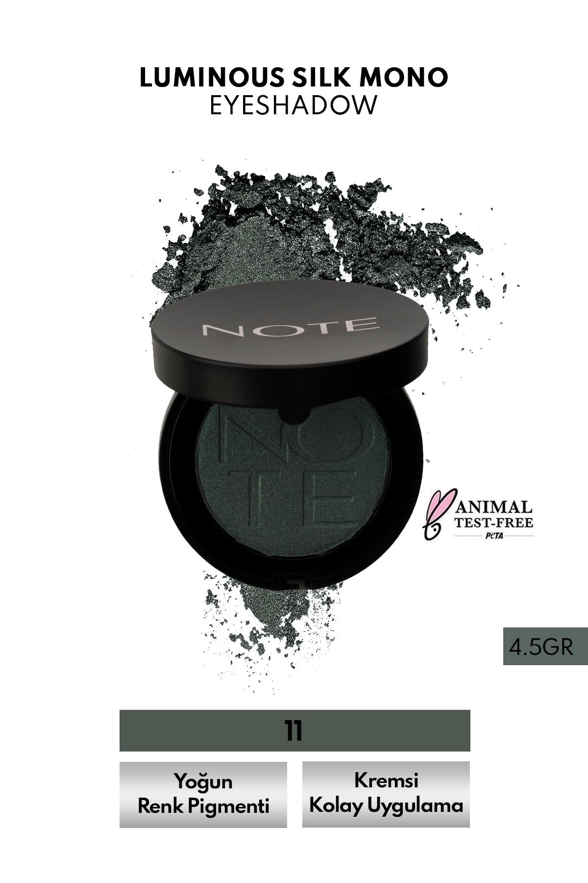 Note Luminous Silk Eyeshadow Tekli Göz Farı – 11 Yeşil-30110093