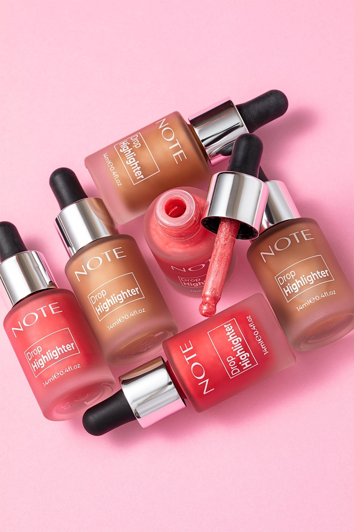 Note Drop Highlighter 01 Pearl Rose Işıltılı Likit Aydınlatıcı-30110564