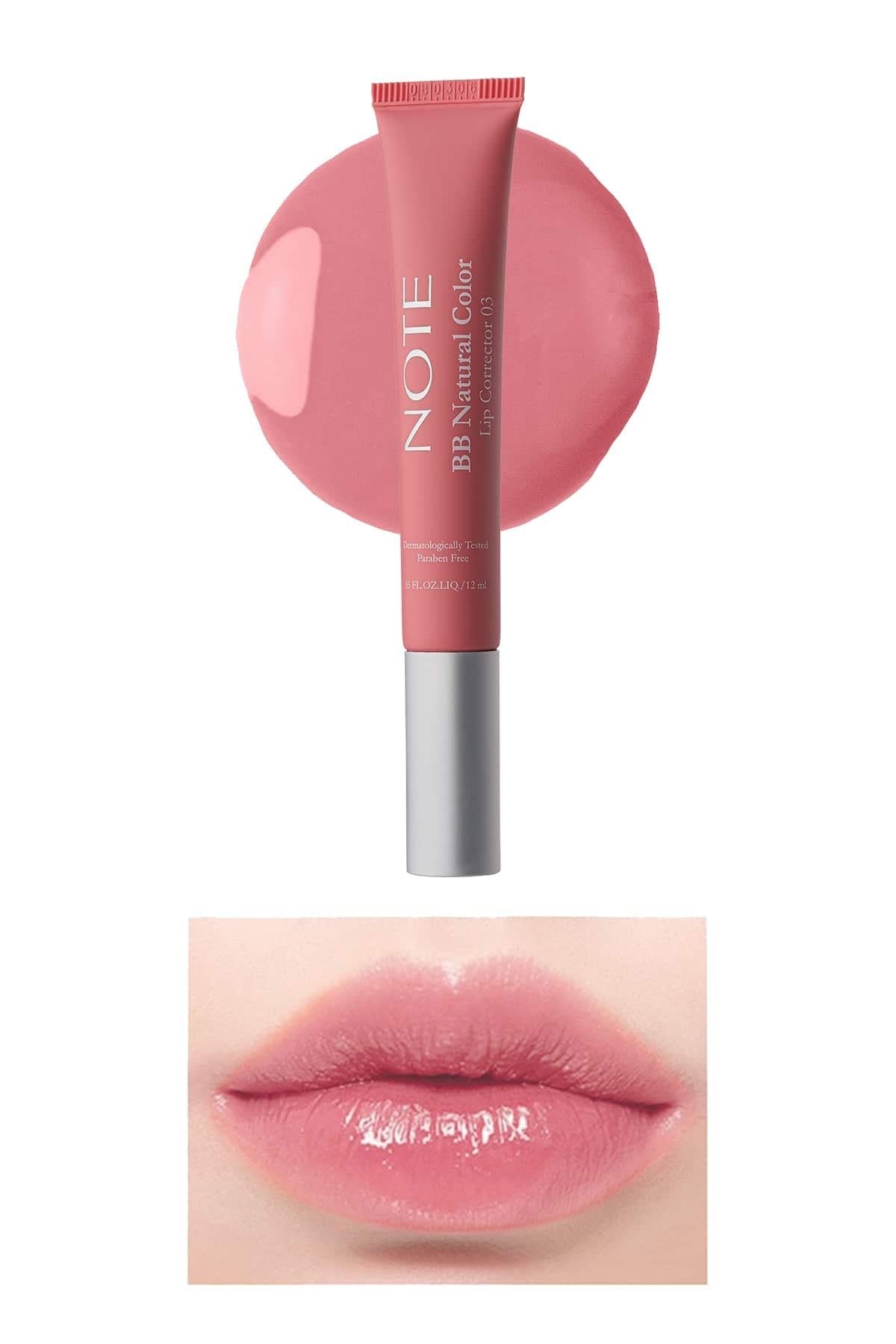 Note BB Lip Corrector 03 Renk Eşitleyici Dudak Parlatıcısı - Pembe-30110695