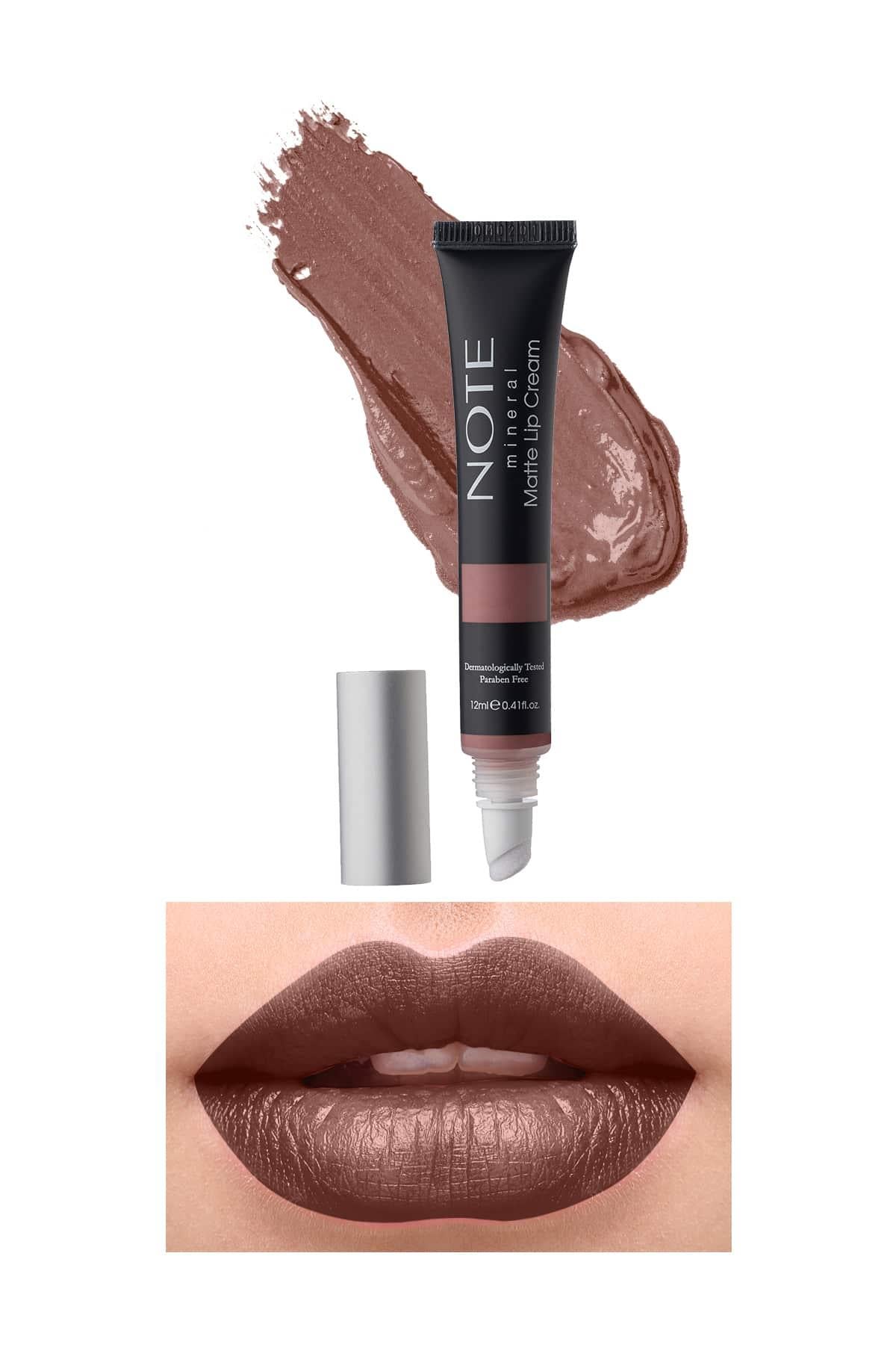 Note Mineral Matte Lip Cream 02 Nude Love Yarı Mat Bitişli Likit Ruj - Nude-30110697