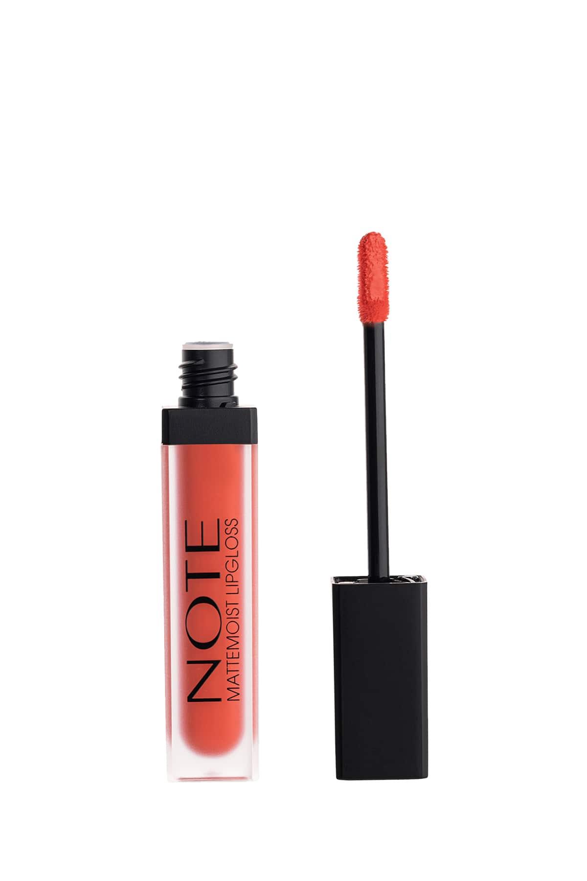 Note Mattemoist Lipgloss 405 First Kiss Yarı Mat Saten Bitişli Likit Ruj - Turuncu-30110786
