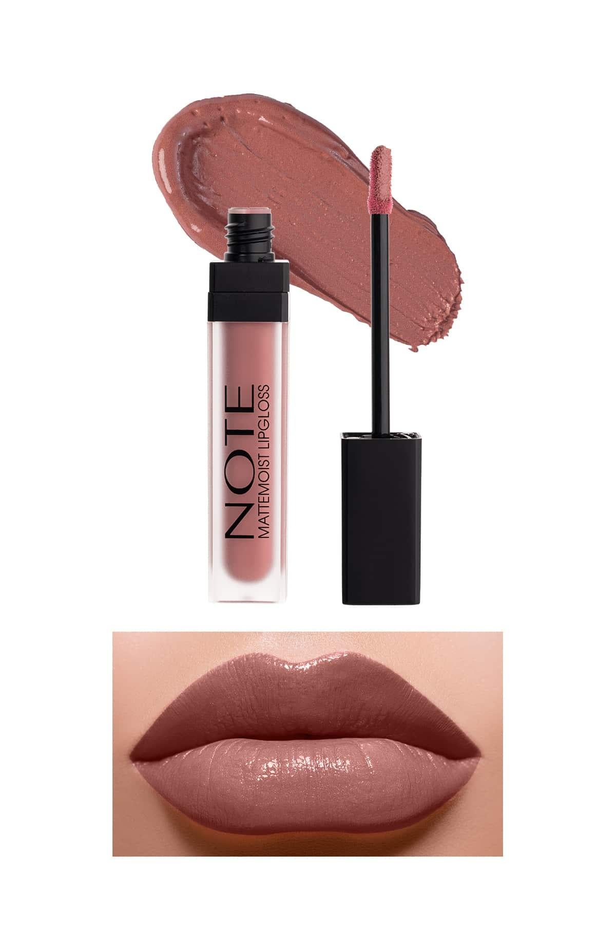 Note Mattemoist Lipgloss 410 Sandal Wood Yarı Mat Saten Bitişli Likit Ruj - Nude-30110791