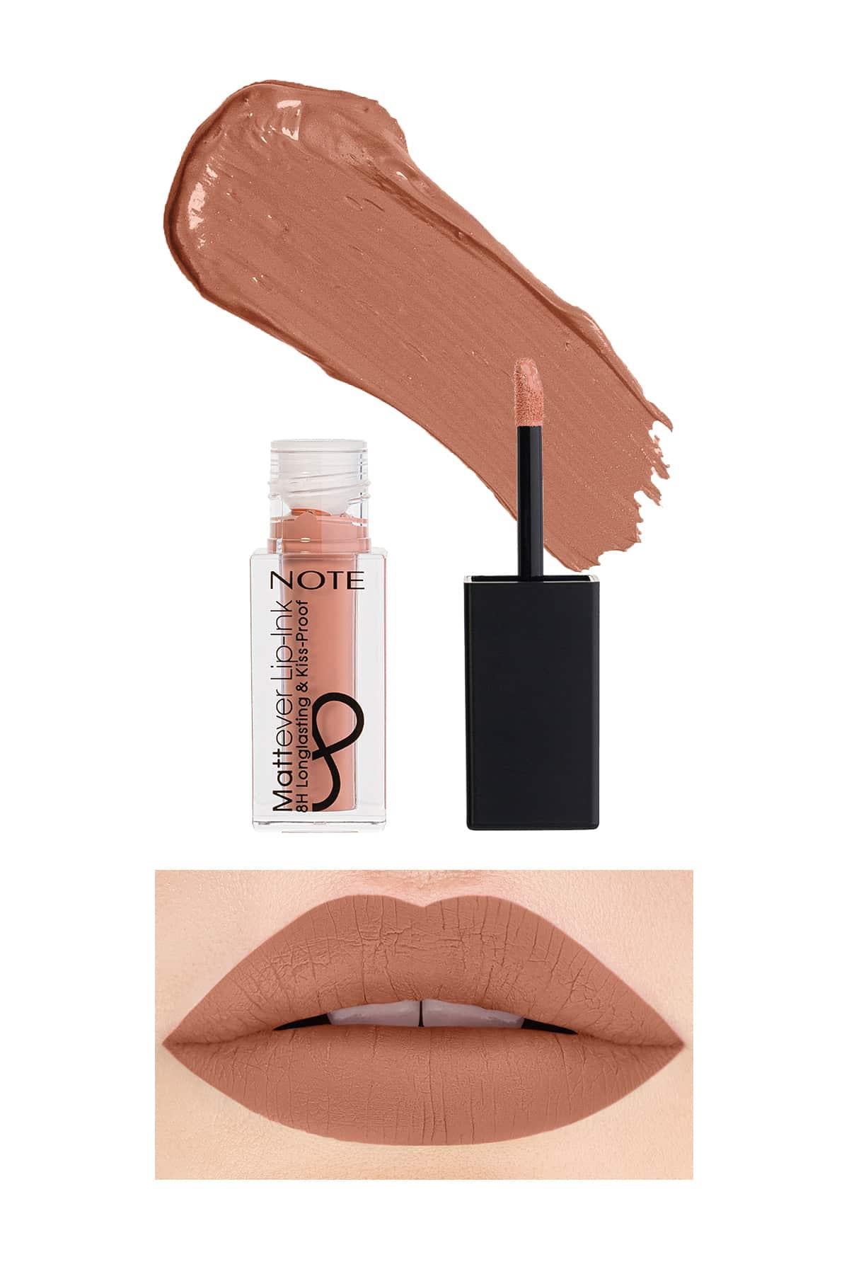 Note Mattever Lip-Ink 04 Peach Rose Mat ve Kalıcı Likit Ruj - Nude-30110807