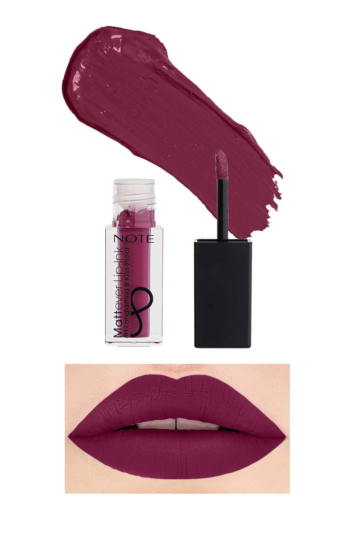 Note Mattever Lip-Ink 17 Dark Envie Mat ve Kalıcı Likit Ruj - Koyu Mor-30110820