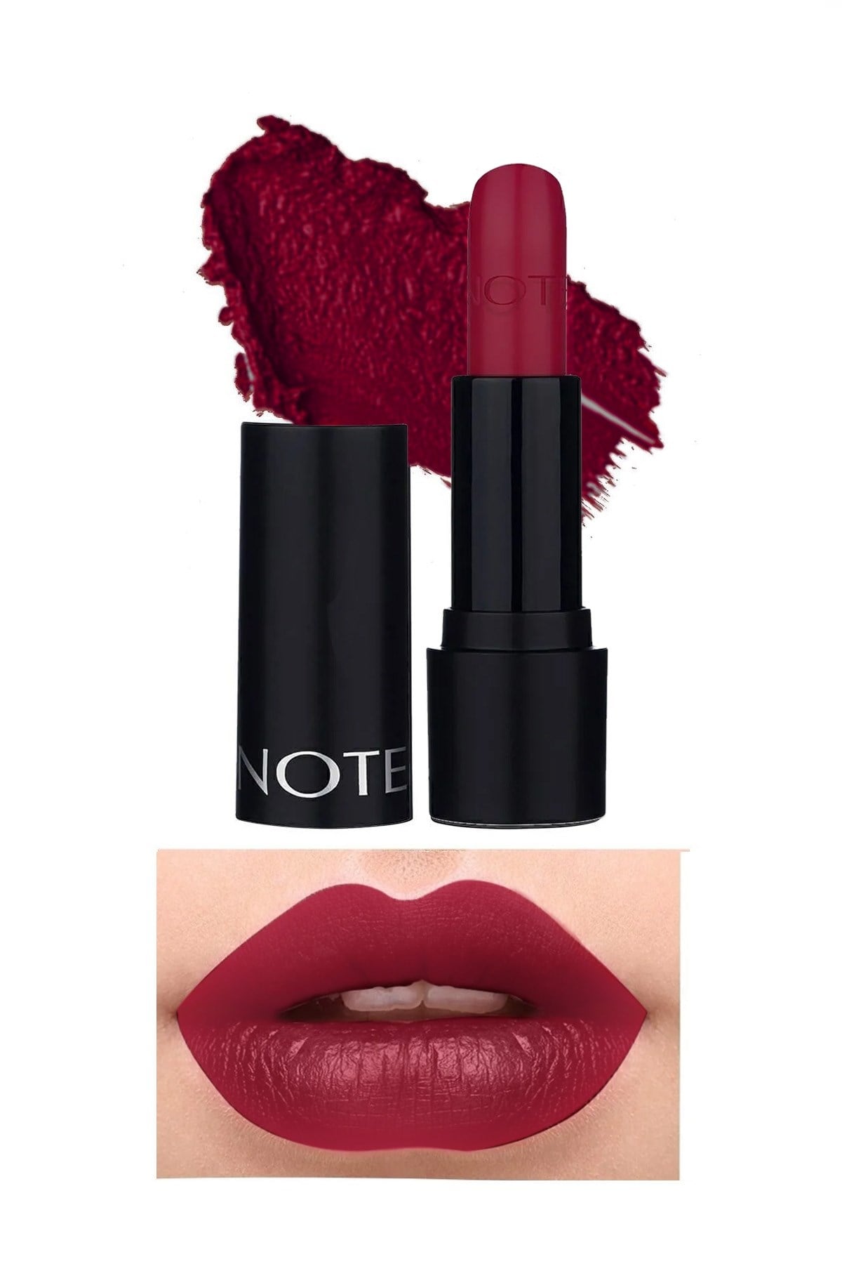 Note Deep Impact Lipstick 14 Warm Cherry Kremsi Dokulu Yarı Parlak Ruj - Kırmızı-30110863