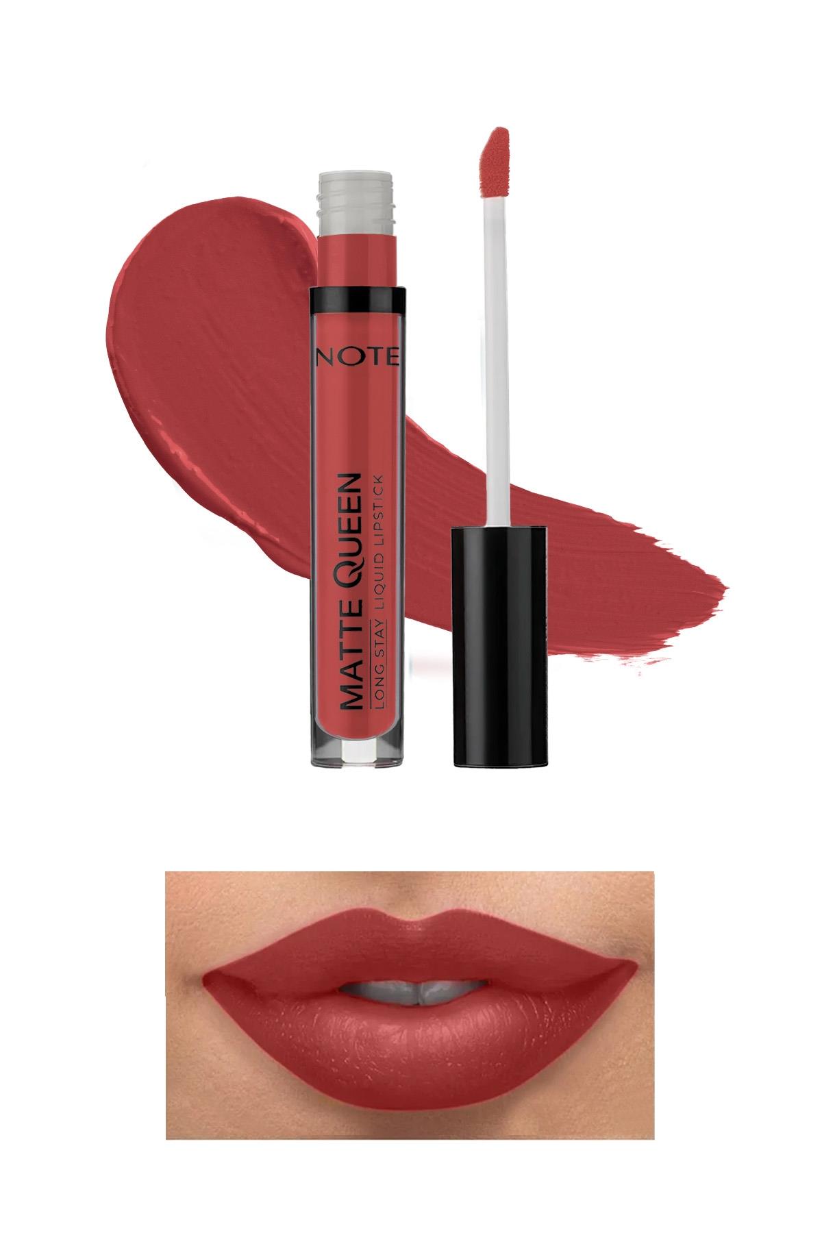 Note Matte Queen Lipstick 13 Red Elegance Kalıcı Likit Ruj - Kırmızı-30110931