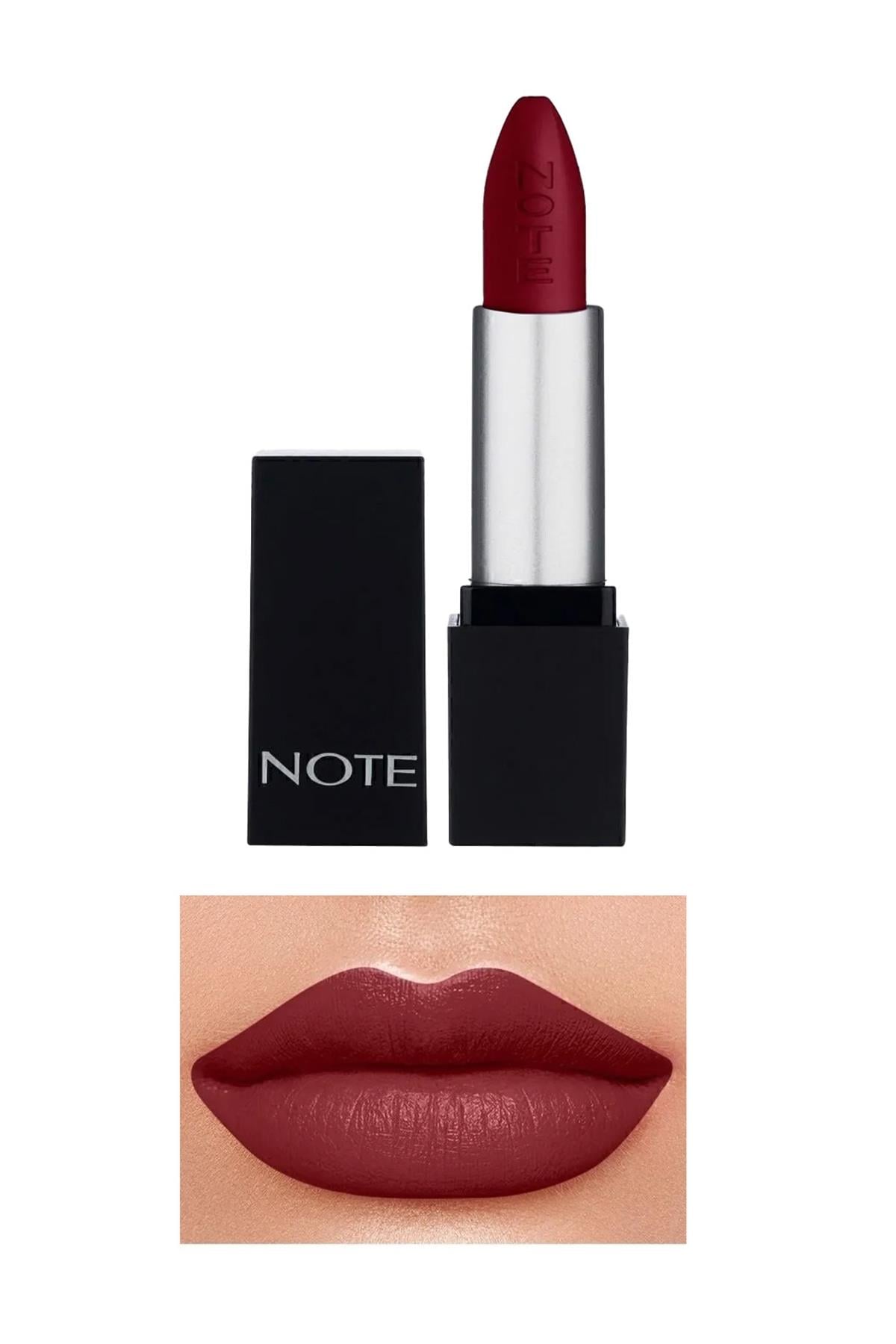Note Mattever Lipstick 18 Heartbeat Red Yarı Mat Saten Bitişli Ruj - Kızıl Kahverengi-30110968