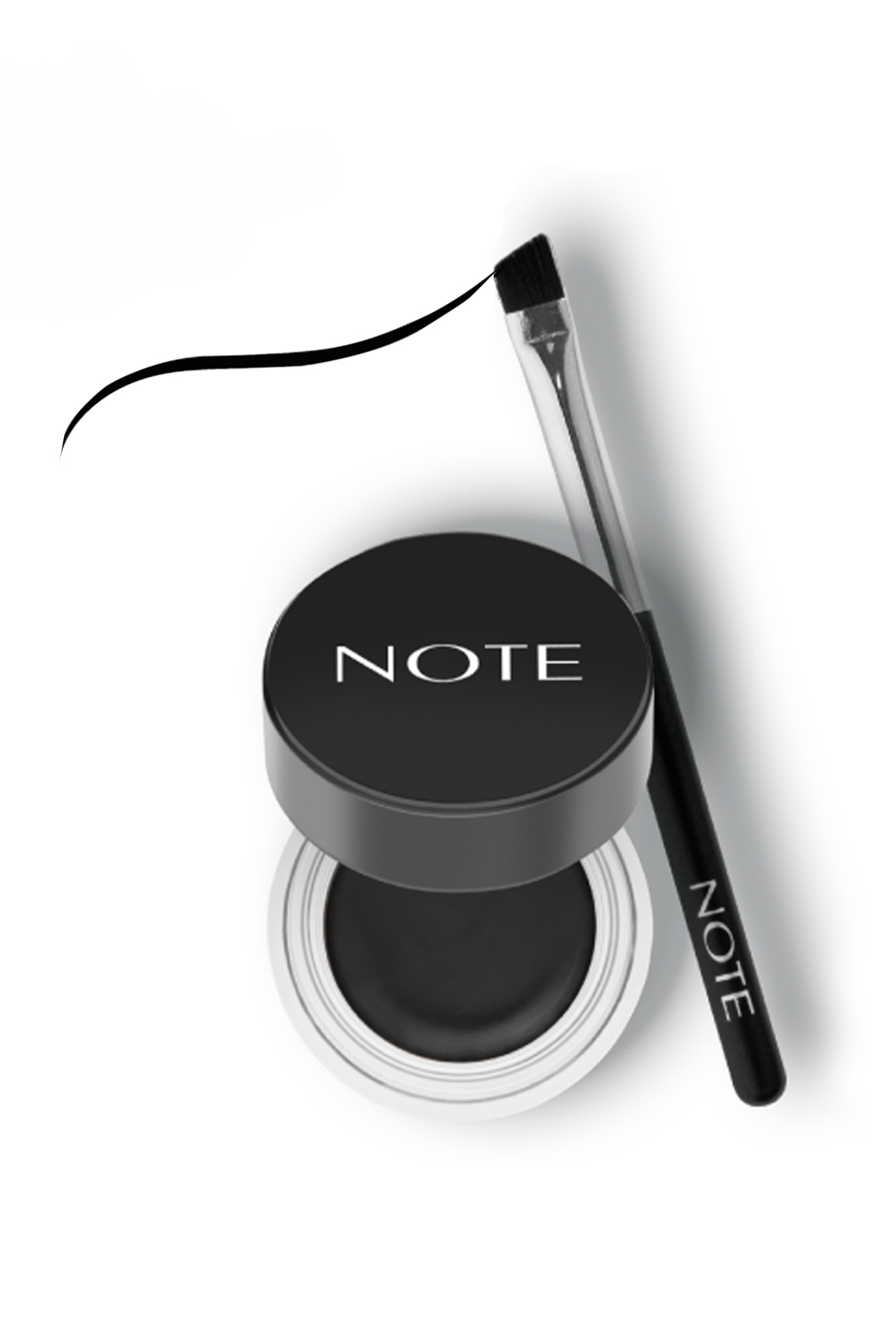 Note Gel Liner Mat Bitişli Suya Dayanıklı Kalıcı Jel Eyeliner - Siyah-30111291