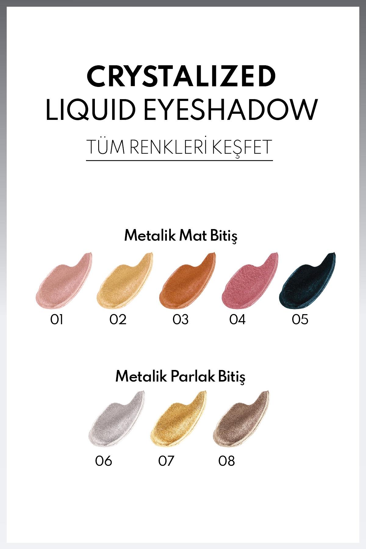 Note Crystalized Liquid Eyeshadow Likit Metalik Göz Farı - 05 Cosmic Journey-30111380