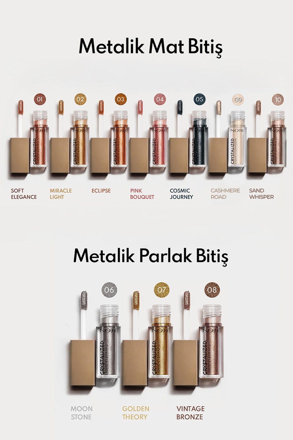 Note Crystalized Liquid Eyeshadow Likit Metalik Göz Farı - 06 Moonstone-30111381