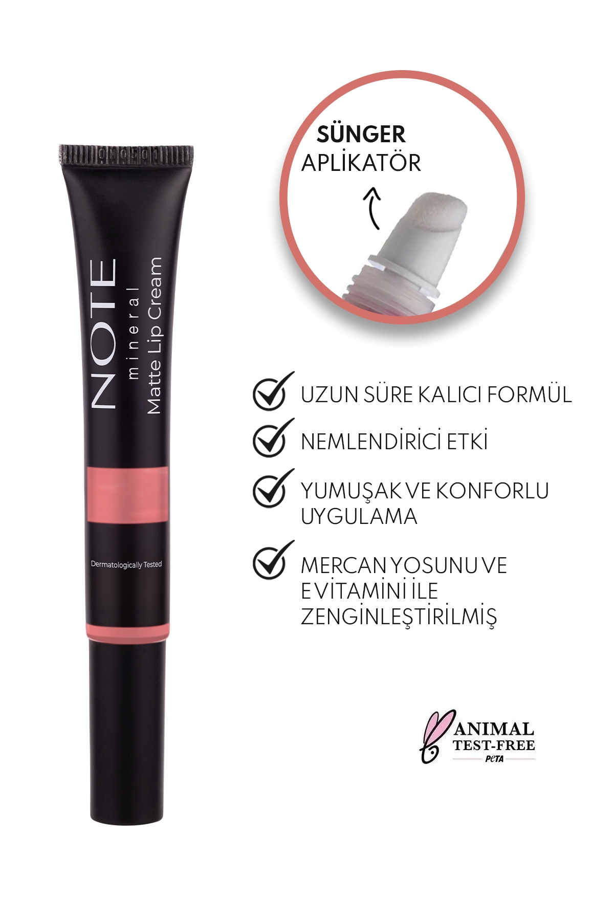 Note Mineral Matte Lip Cream 04 Secret Garden Yarı Mat Bitişli Likit Ruj-30111387