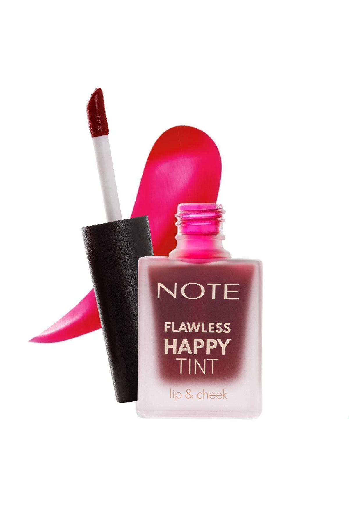Note Flawless Happy Tint Lip & Cheek 02 Wild Cherry Dudak ve Yanak Renklendirici Likit Allık - Mor-30111401