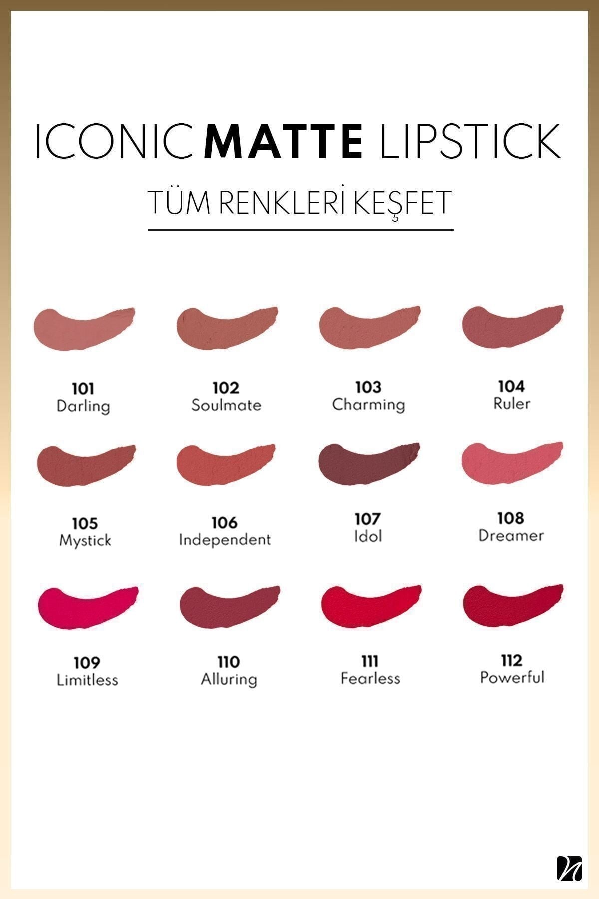 Note Iconic Matte Lipstick 104 Ruler Kalıcı Mat Ruj - Pembe-30111451