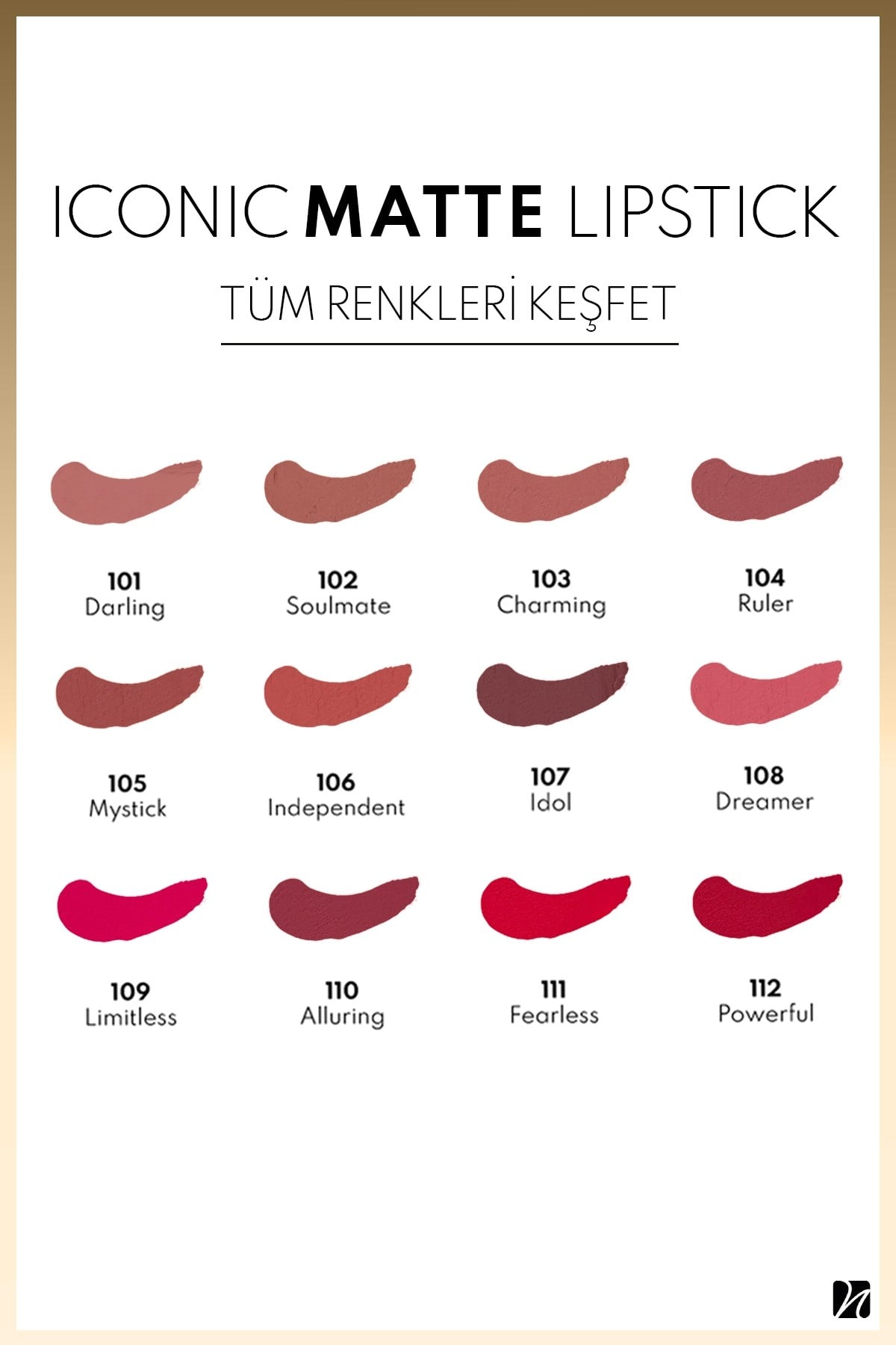 Iconic Matte Lipstick 111 Fearless Kalıcı Mat Ruj - Kırmızı-30111458