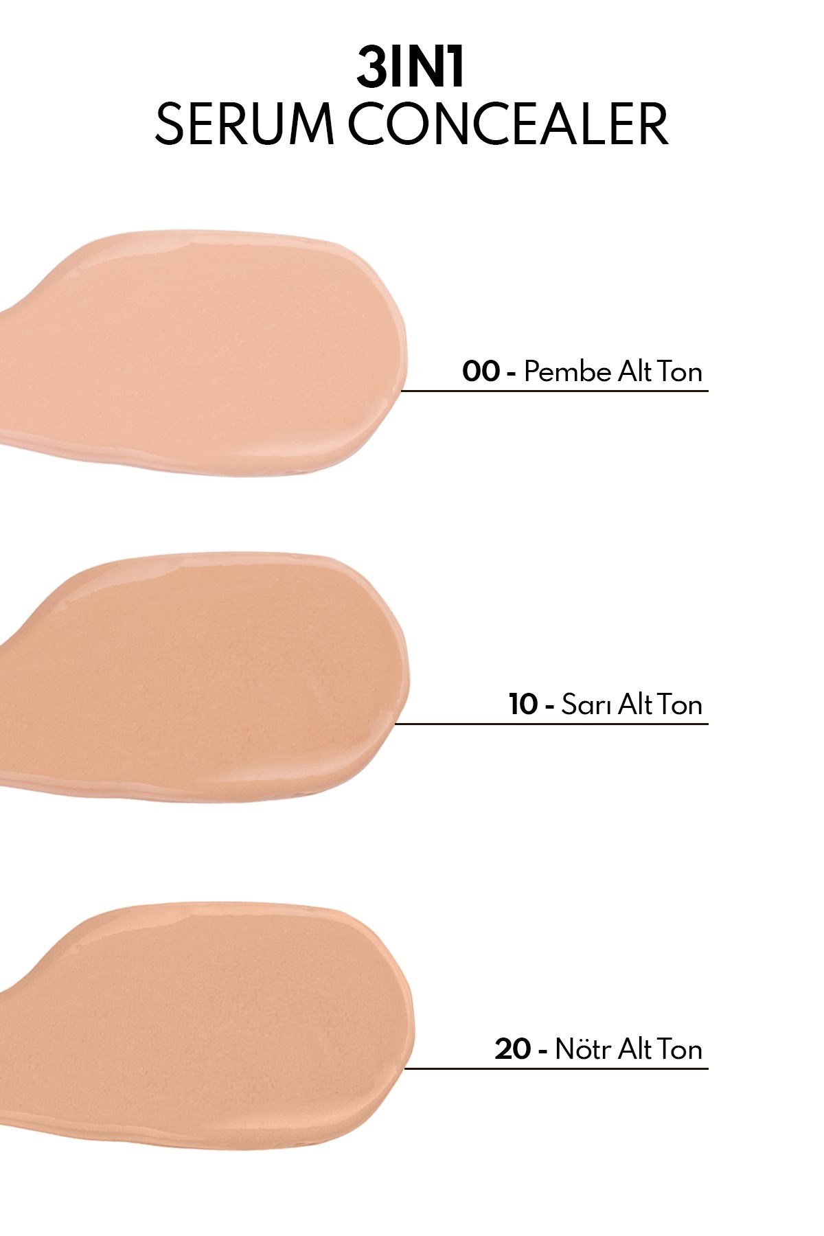 3 in 1 Serum Concealer 10 Medium SPF 50 Nemlendirici ve Aydınlatıcı Göz Altı Kapatıcısı-30111473