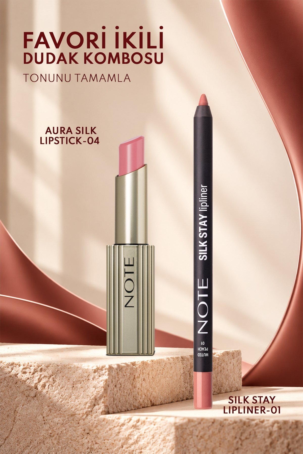 Note Silk Stay Lipliner 01 Muted Peach Suya Dayanıklı İpeksi Dudak Kalemi - Nude-30111485