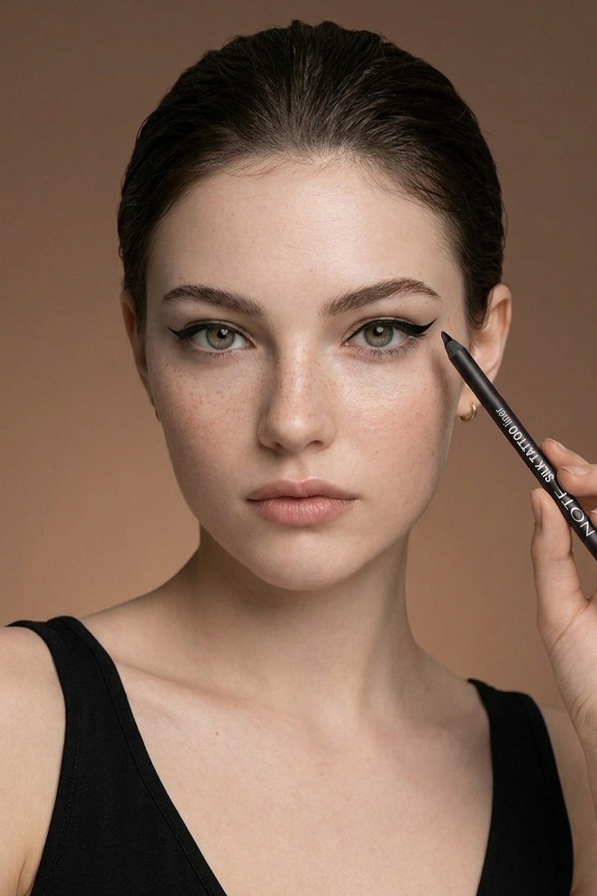 Note Silk Tattoo Liner 02 Espresso Suya Dayanıklı İpeksi Jel Göz Kalemi - Kahverengi (Işıltılı)-30111492
