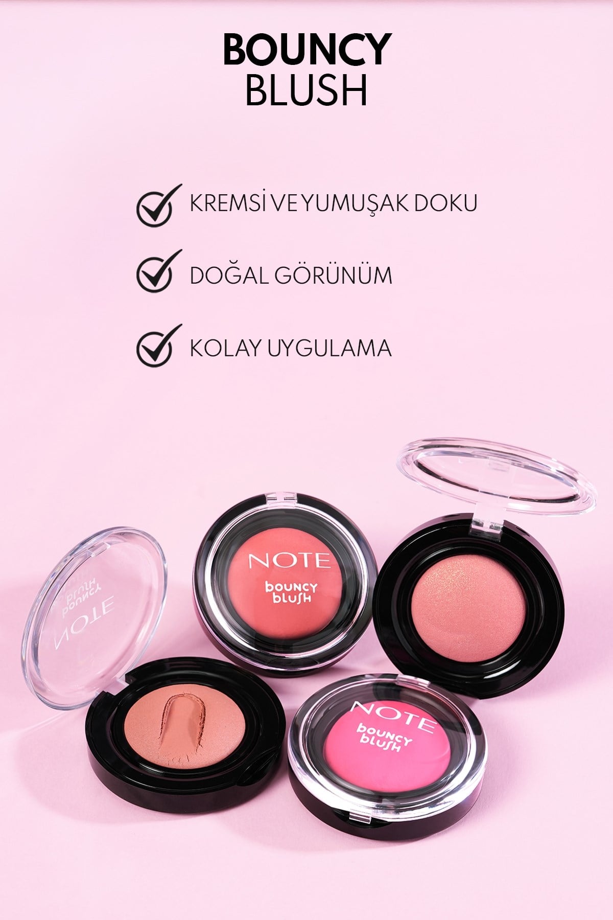 Note Bouncy Blush 01 Paradise Yumuşak Kremsi Allık-30111508