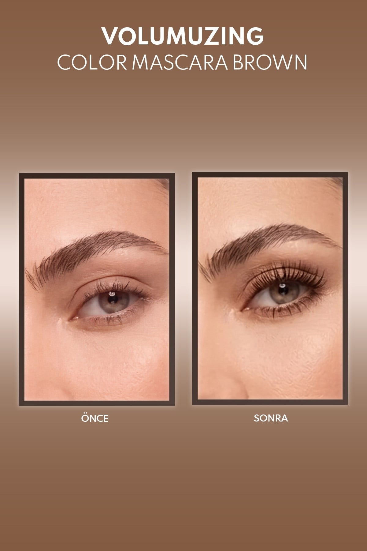 Volumizing Color Hacim ve Uzatma Etkili Renkli Maskara - Kahverengi-30111517