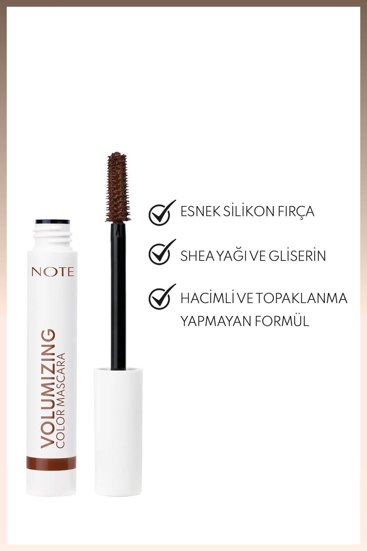 Volumizing Color Hacim ve Uzatma Etkili Renkli Maskara - Kahverengi-30111517