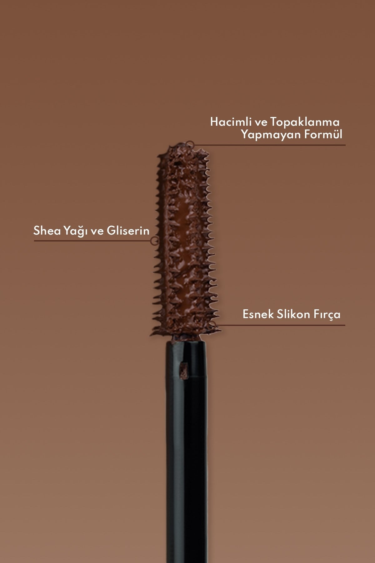 Volumizing Color Hacim ve Uzatma Etkili Renkli Maskara - Kahverengi-30111517