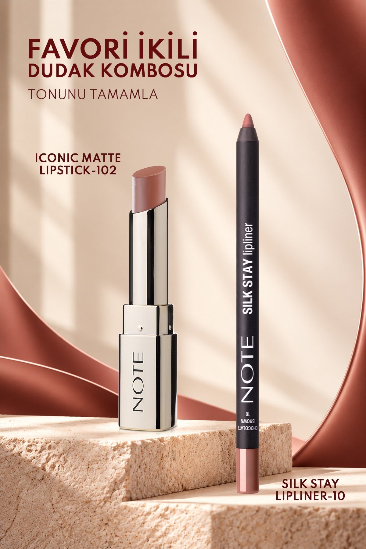 Note Silk Stay Lipliner 10 Chocalate Brown Suya Dayanıklı İpeksi Dudak Kalemi - Kahverengi-30111571