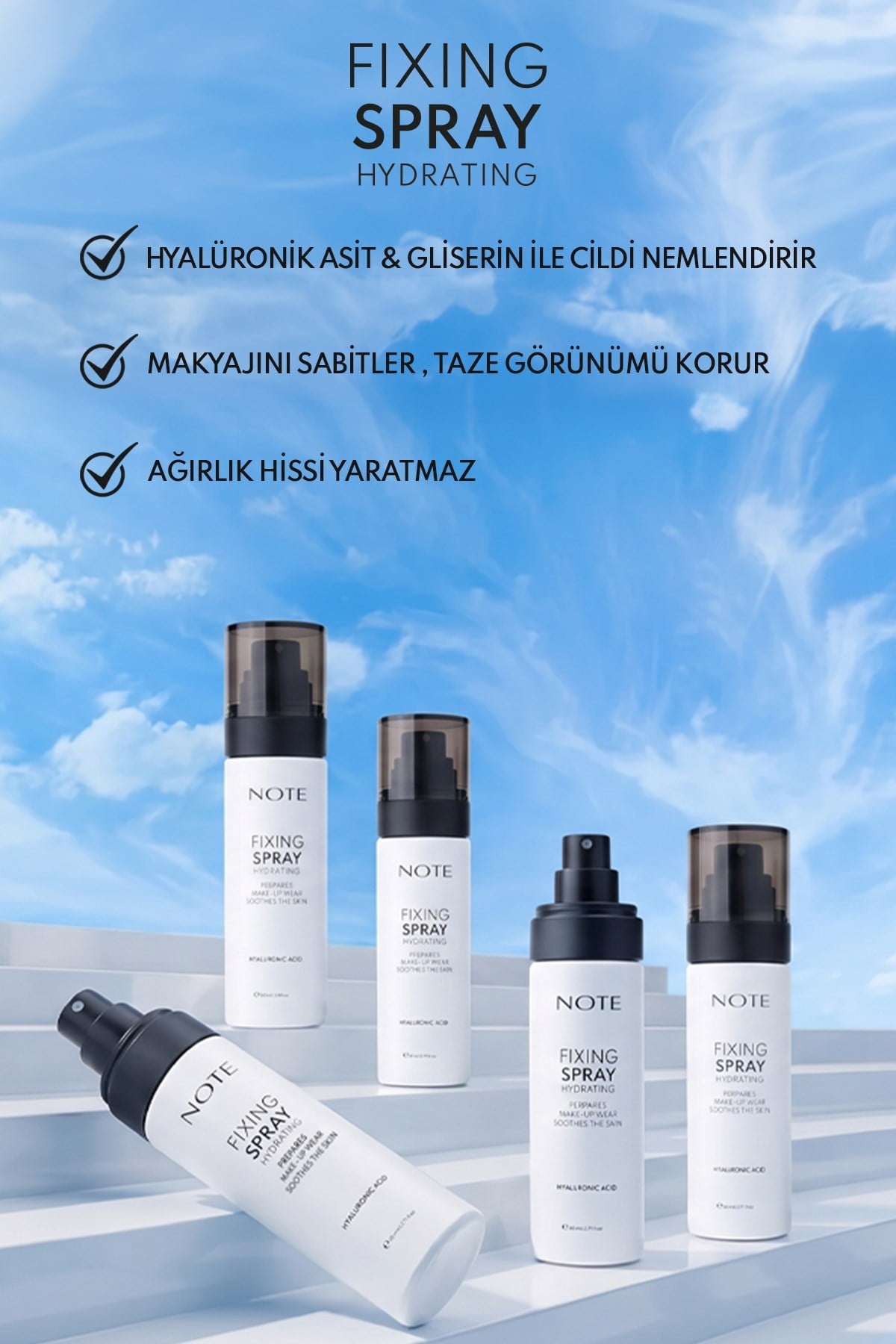 Note Hydrating Fixing Spray Makyaj Sabitleyici Sprey - Şeffaf-30111592