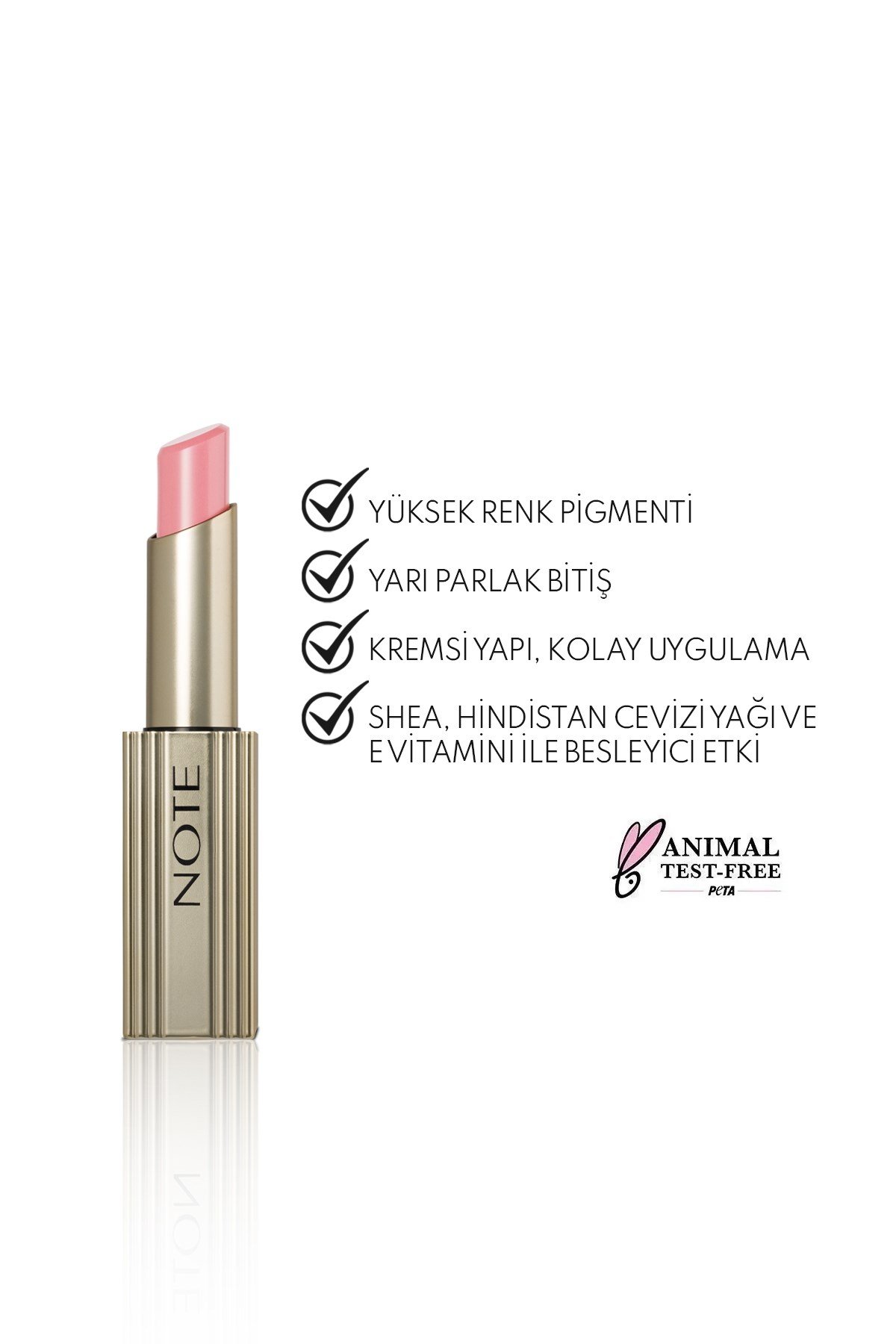 Note Aura Silk Lipstick 02 Petal Silk  Kremsi Yarı Parlak Ruj - Nude-30111594