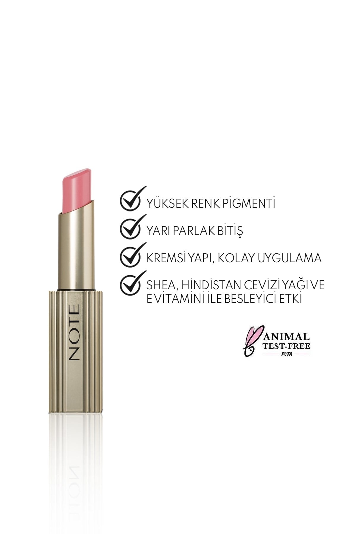 Note Aura Silk Lipstick  04 Nude Dream Kremsi Yarı Parlak Ruj - Nude-30111596