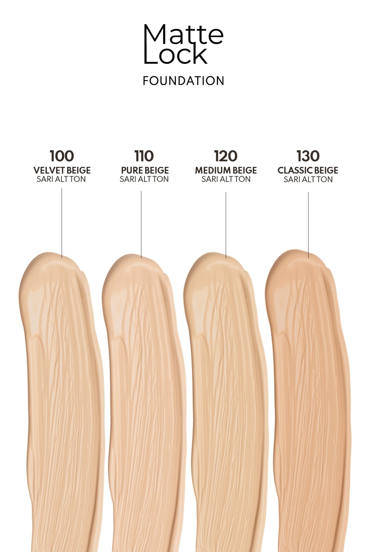 Note Matte Lock Foundation 120 Medium Beige SPF 50 Yoğun Kapatıcı Mat Bitişli Fondöten-30111617