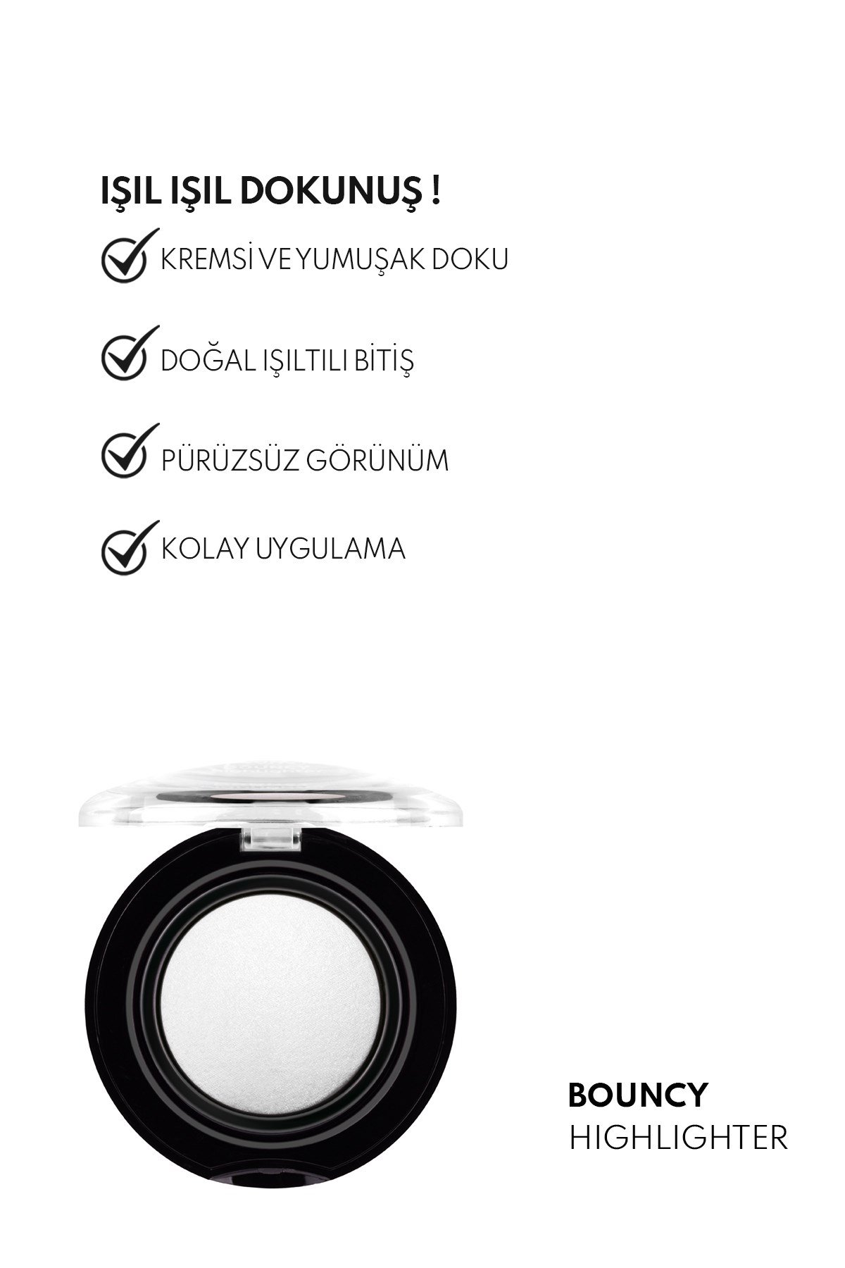 Note Bouncy Highlighter 01 Icy Shell Yumuşak Kremsi Aydınlatıcı-30111670