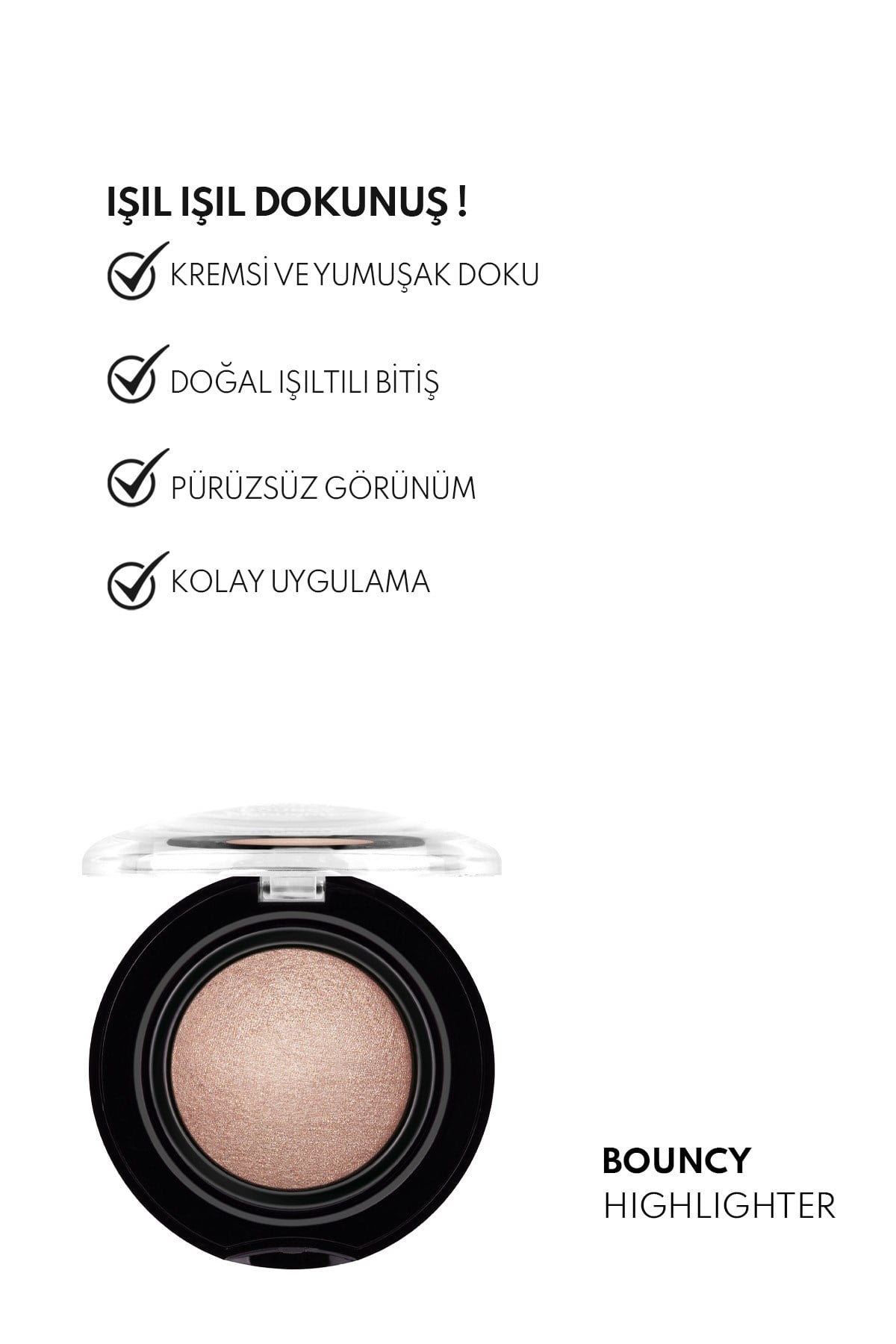 Note Bouncy Highlighter 03 Champagne Glow Yumuşak Kremsi Aydınlatıcı-30111672