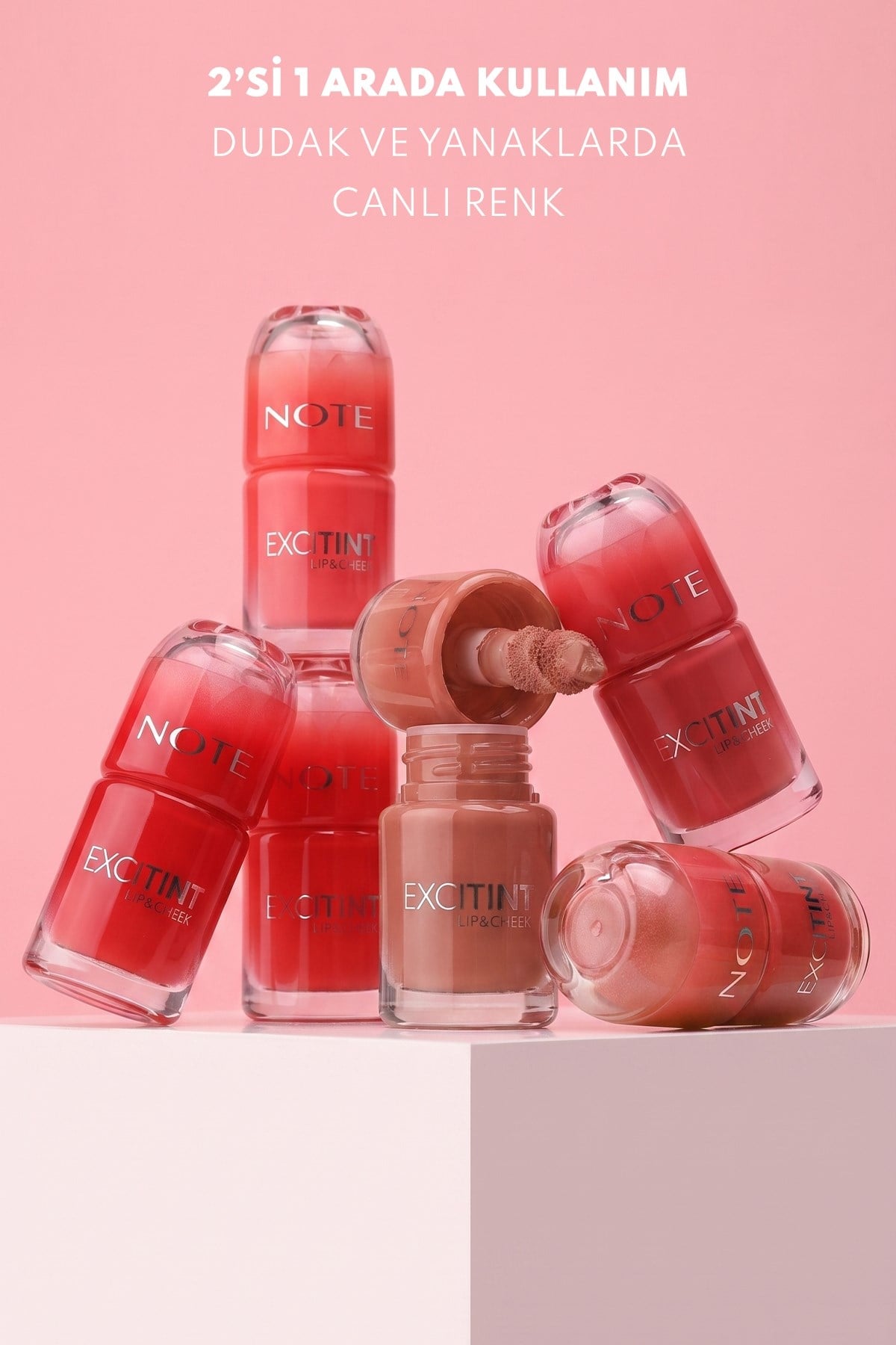 Note Excitint Lip & Cheek 10 Peach Veil Dudak ve Yanak Renklendirici Tint Likit Allık-30111680
