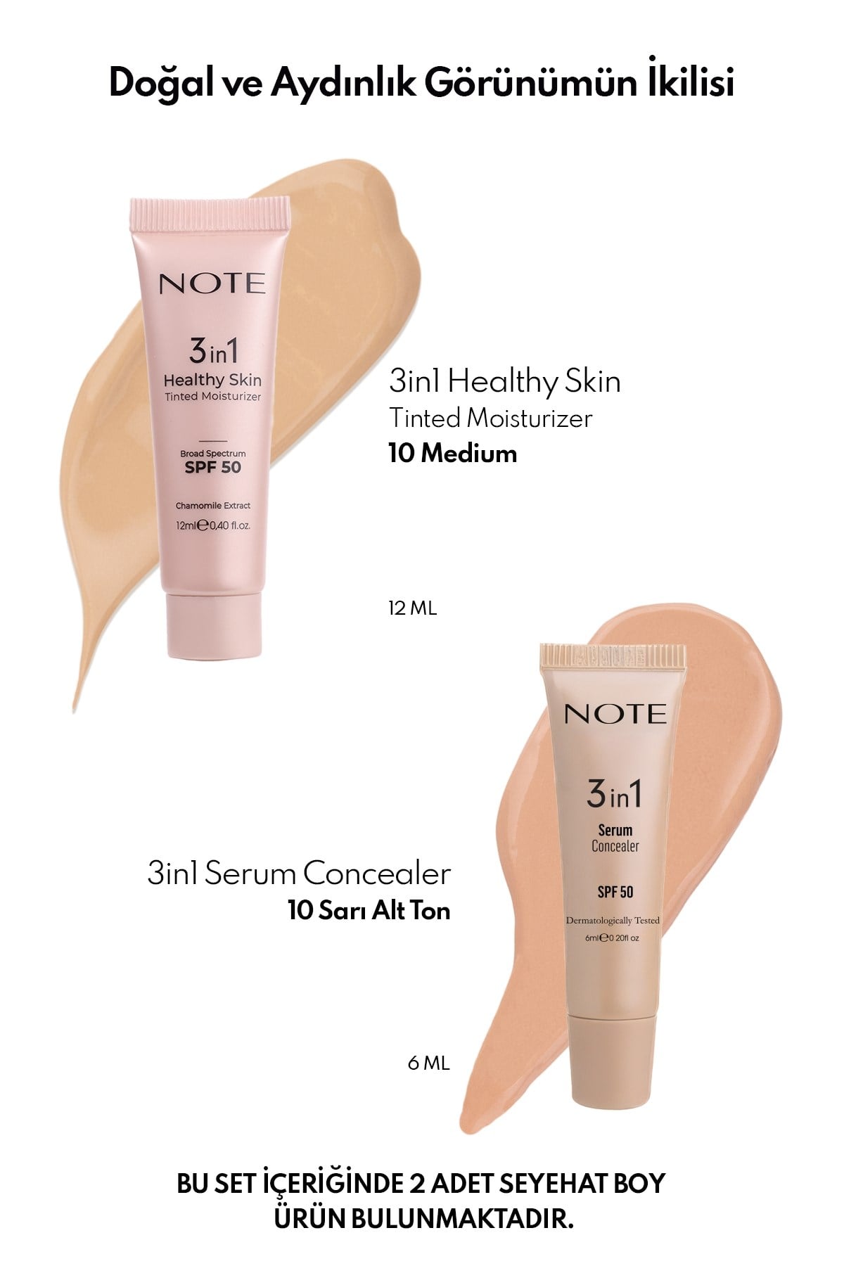 NOTE 3in1 Mini Set – Healthy Skin Tinted Moisturizer 10 + Serum Concealer 10-30111703