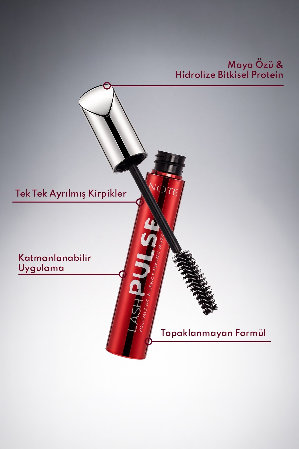 Note Lash Pulse Volumizing & Lengthening Mascara Uzunluk ve Hacim Etkili Maskara - Siyah-30111704