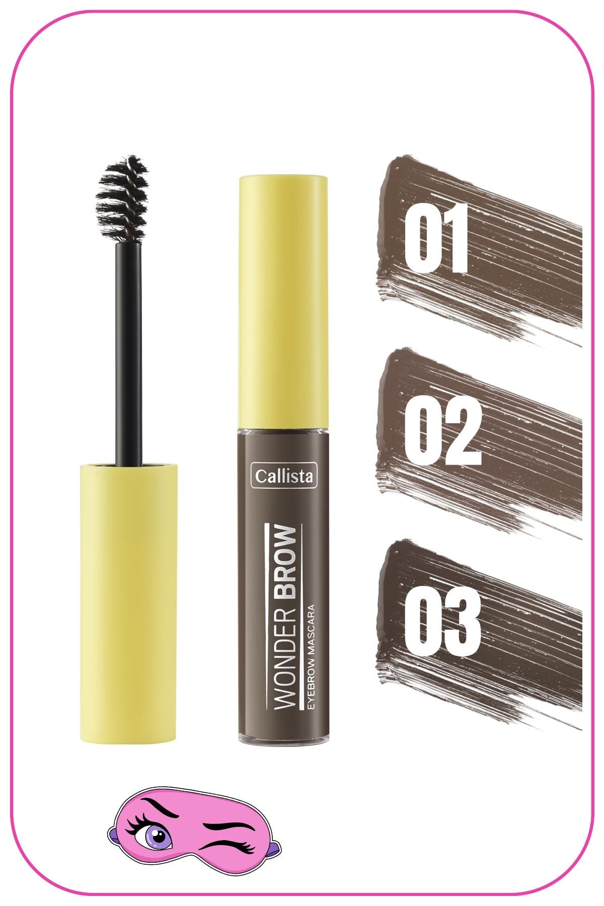 Callista Wonder Brow Eyebrow Mascara Kaş Maskarası 03 Dark Brown - Kahverengi-40110016