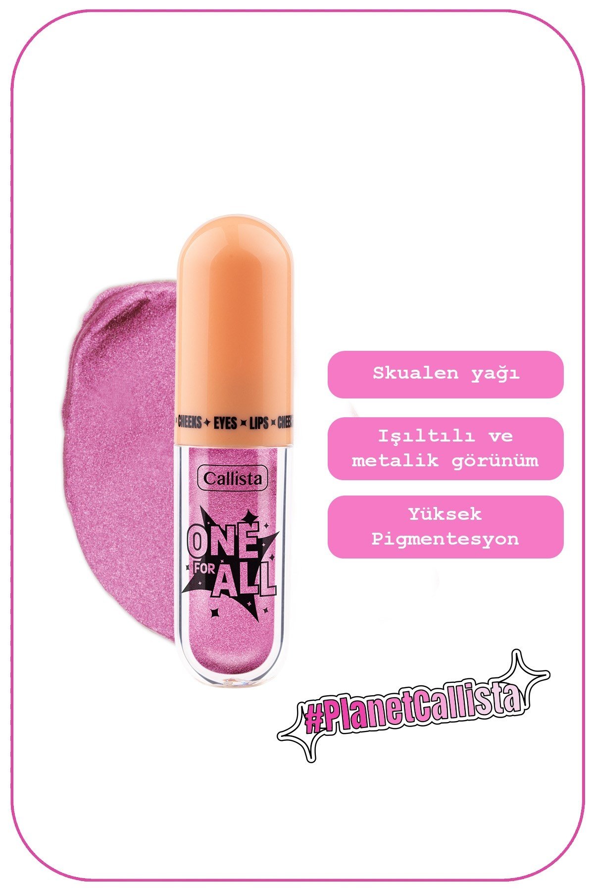 Callista One For All 07 Pretty Violet Eyes & Lips & Cheeks Likit Göz Farı-40110247