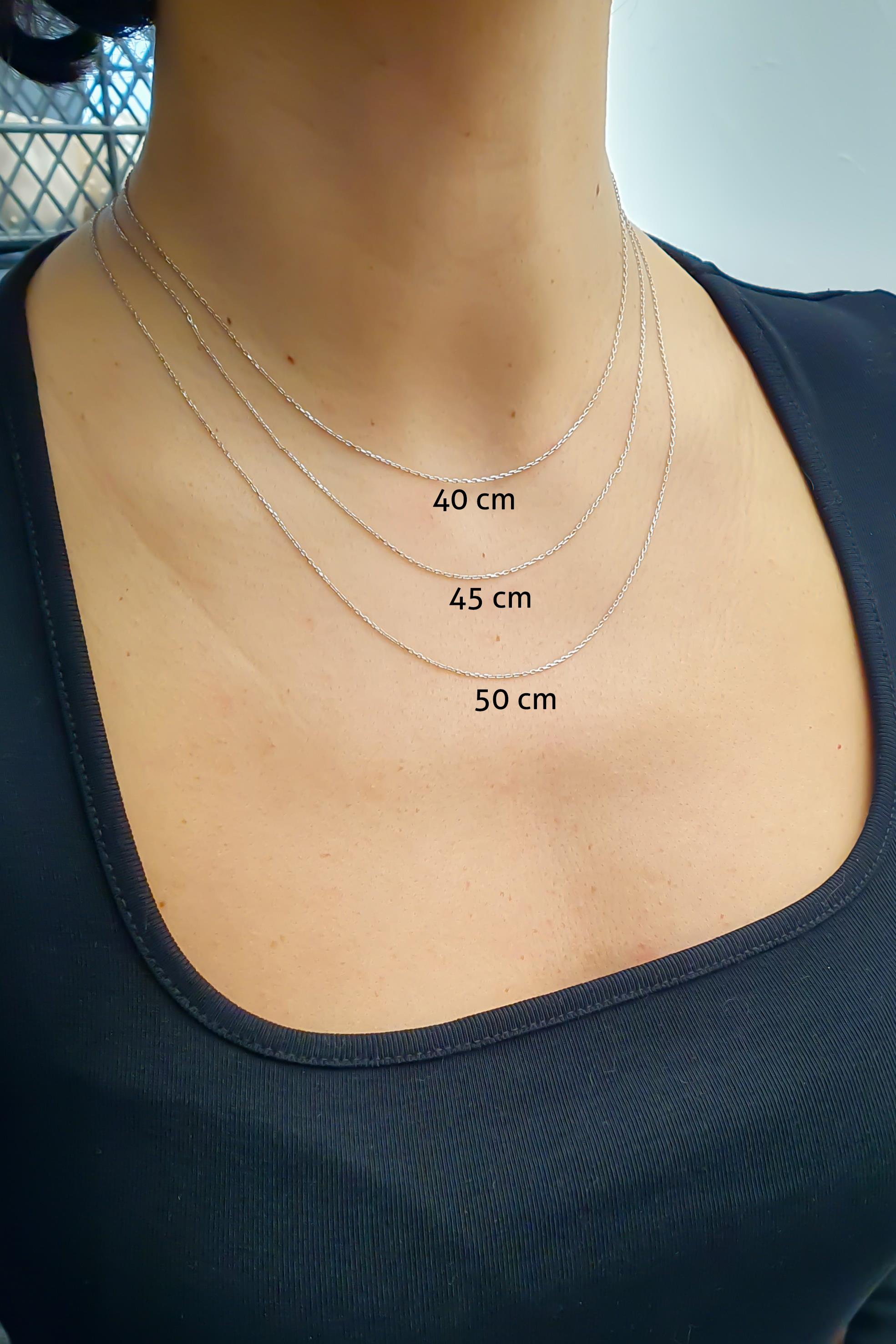 Ay Kolye Gümüş El Yapımı