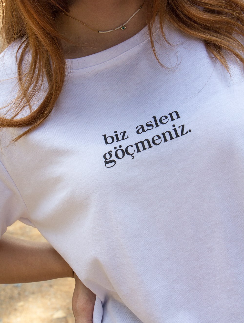 BİZ ASLEN GÖÇMENİZ YUVARLAK YAKA T-SHIRT