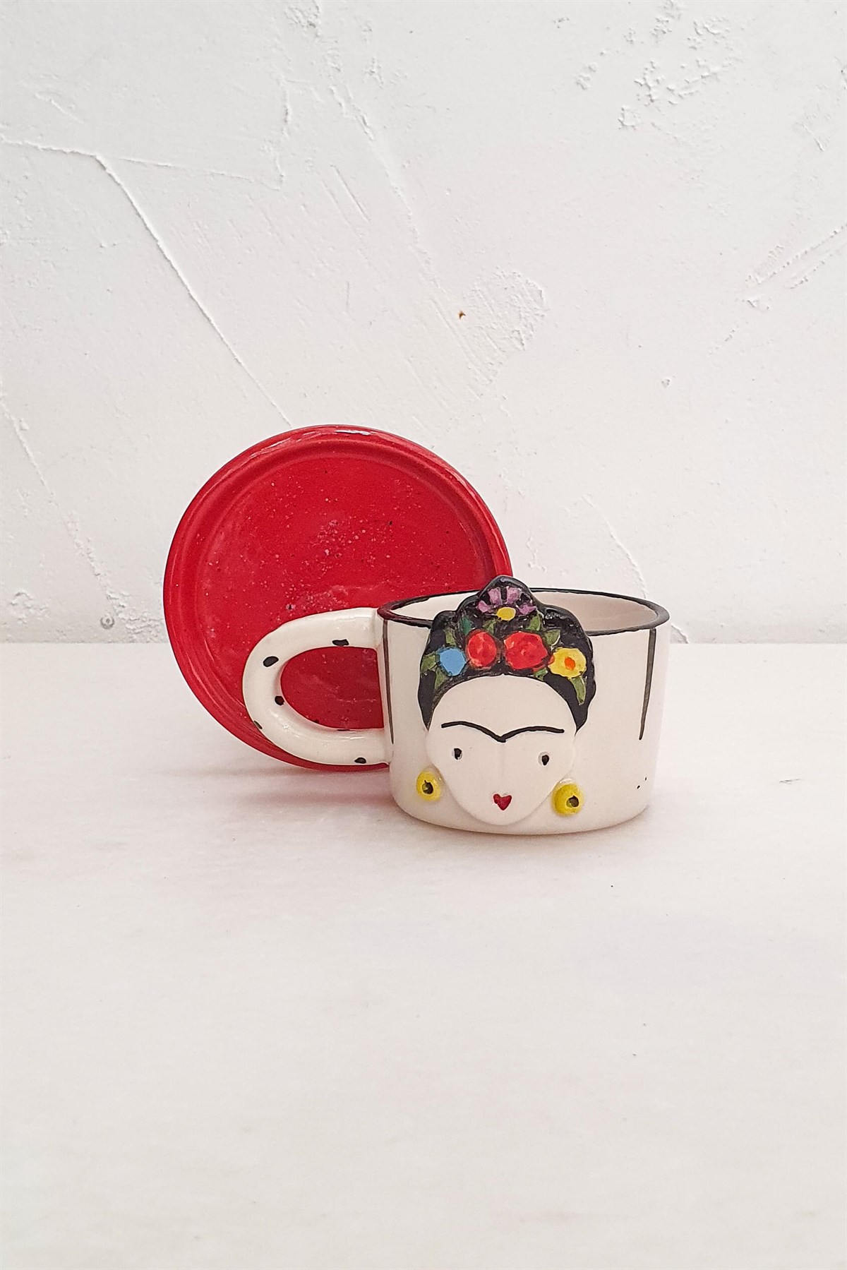 Frida Duble Fincan - Seramik - El Yapımı
