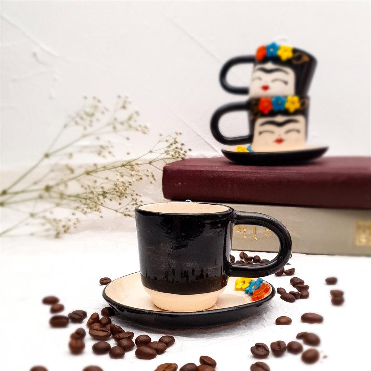 Frida Türk Kahvesi Fincanı El Yapımı Seramik