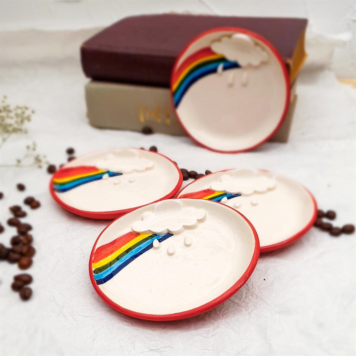 Gökkuşağı Mini Tabak - Seramik - El Yapımı