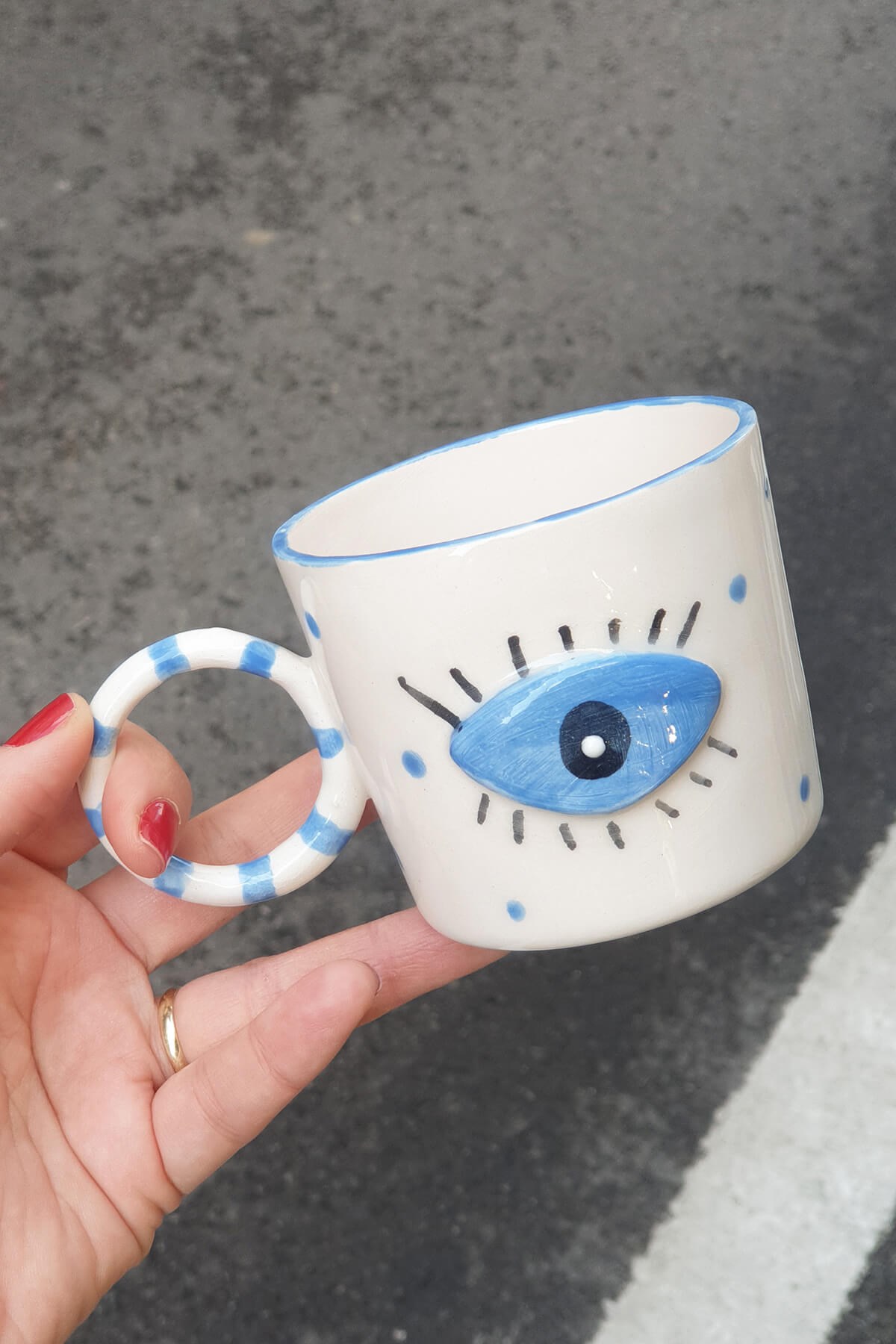 Göz Kupa - Seramik - El Yapımı