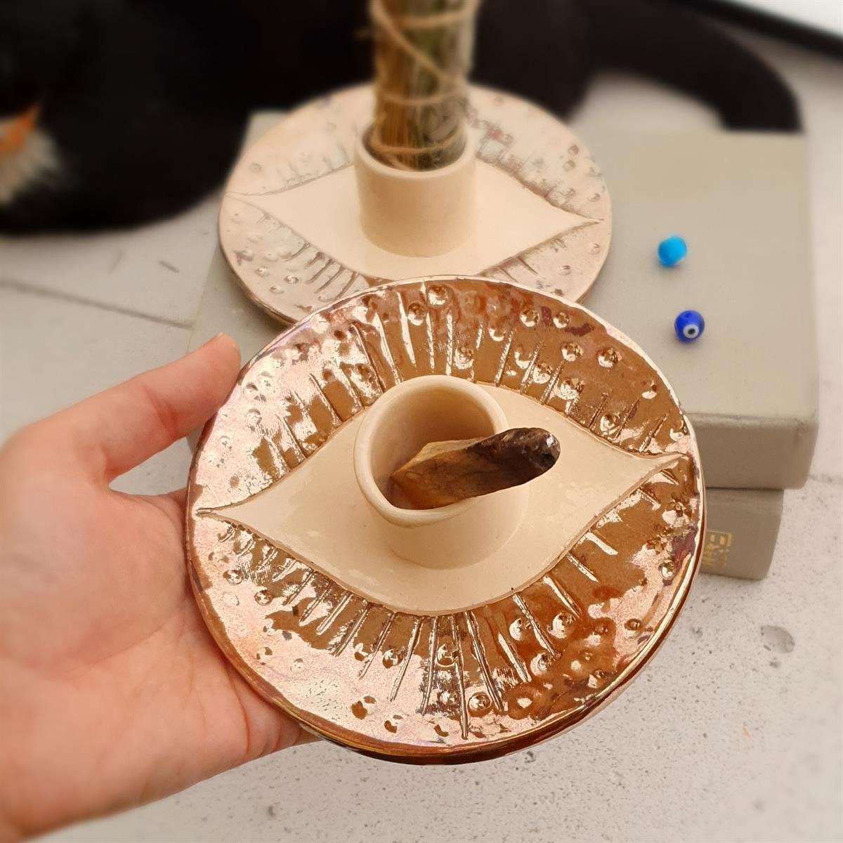 Göz Palo Santoluk - Nazar Serisi - El Yapımı Seramik