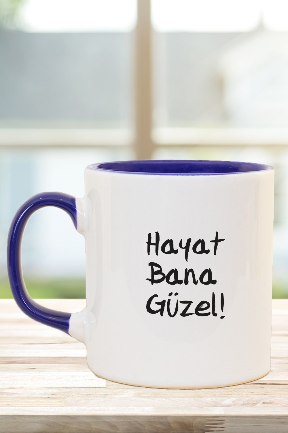 HAYAT BANA GÜZEL SLOGANLI KUPA SARI