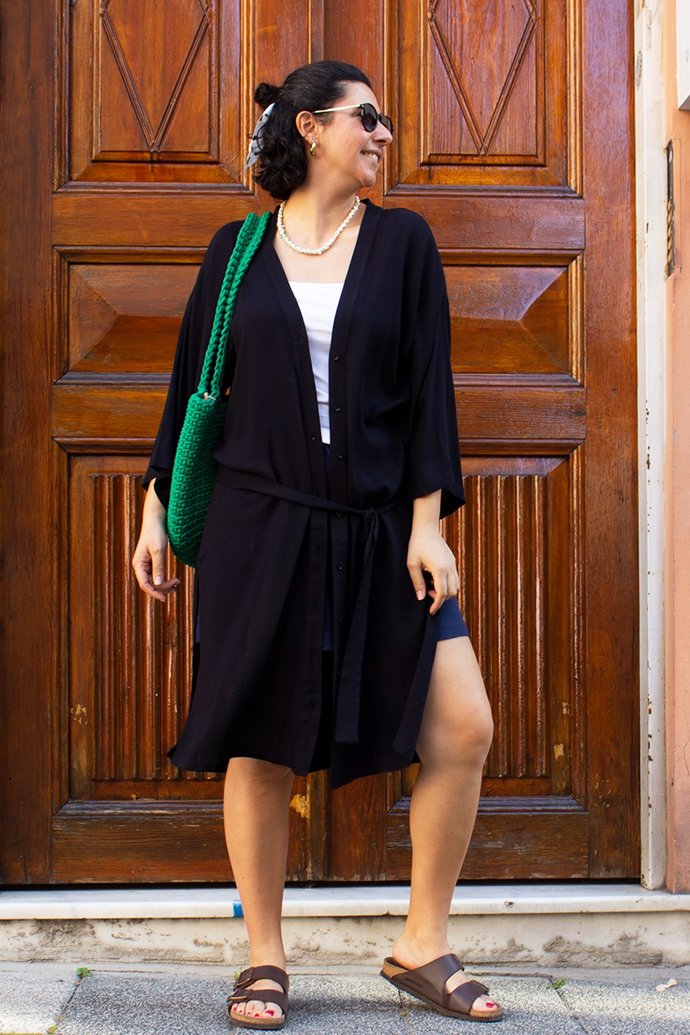 Hayat Gezince Güzel Kimono - Siyah