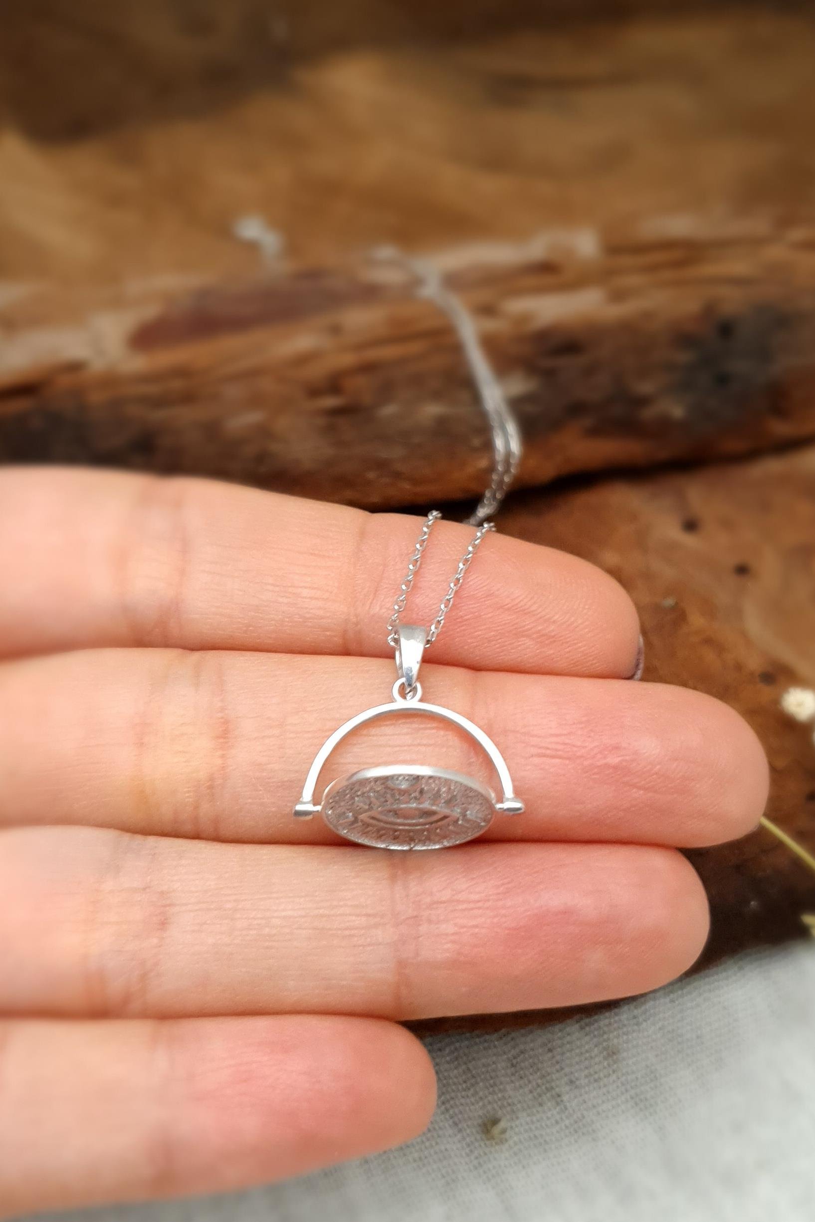 Her Şeyi Gören Göz Kolye Gümüş El Yapımı