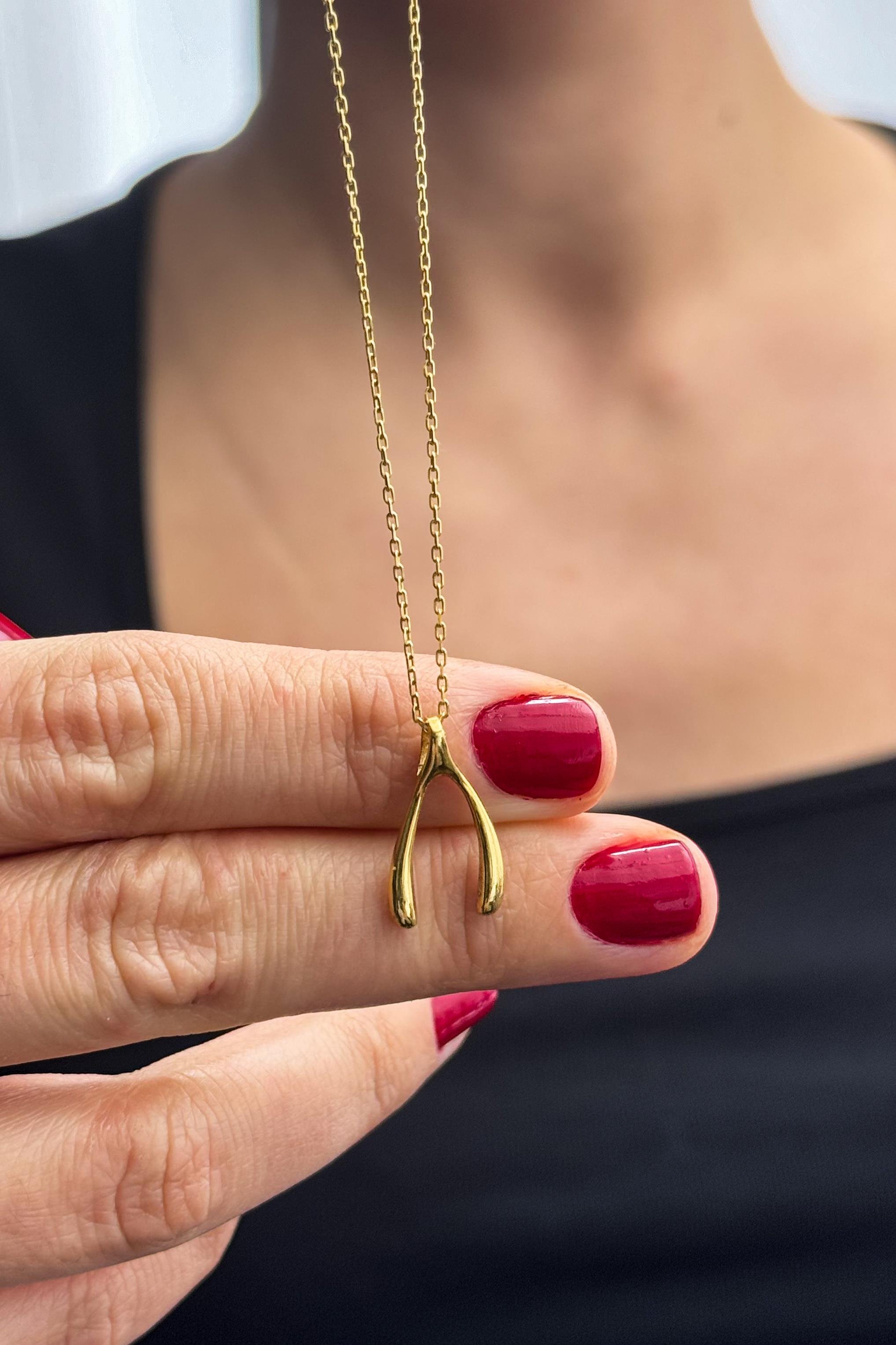 Lades Kolye Gümüş Üzeri Altın Kaplama El Yapımı