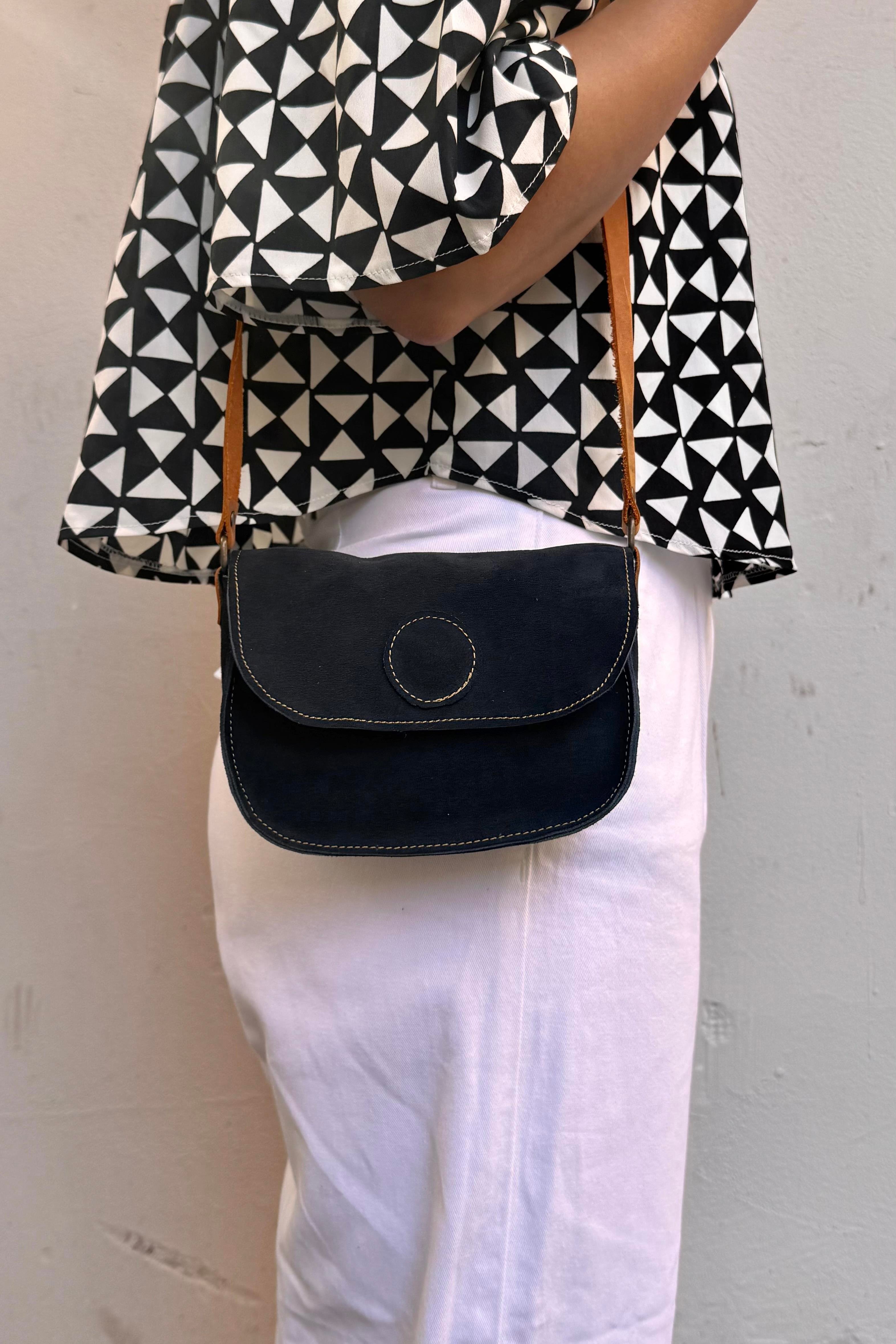 Mini Süet Çanta Lacivert